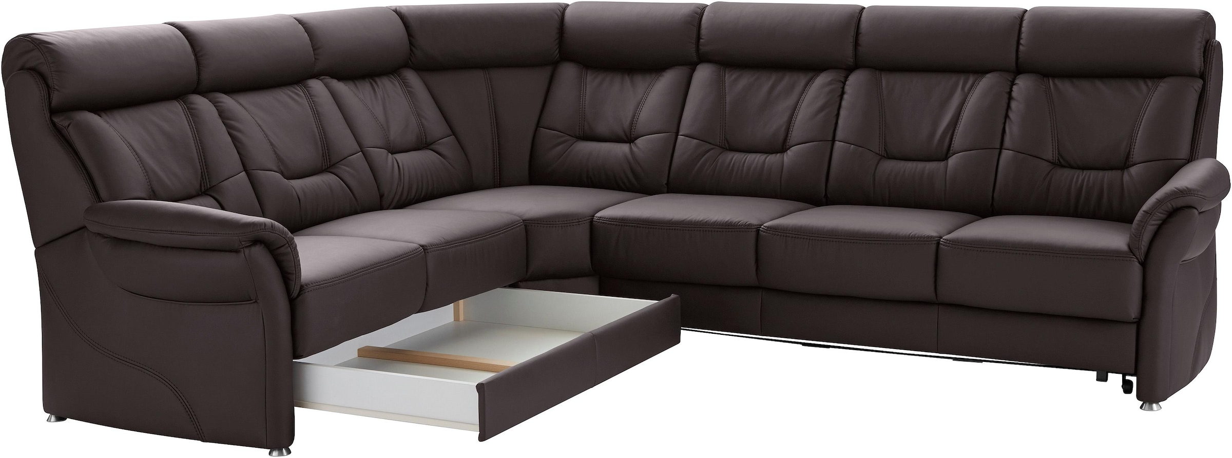 Places of Style Ecksofa »Sardinien L-Form«, mit Kopfteilverstellung, wahlweise mit Bettfunktion