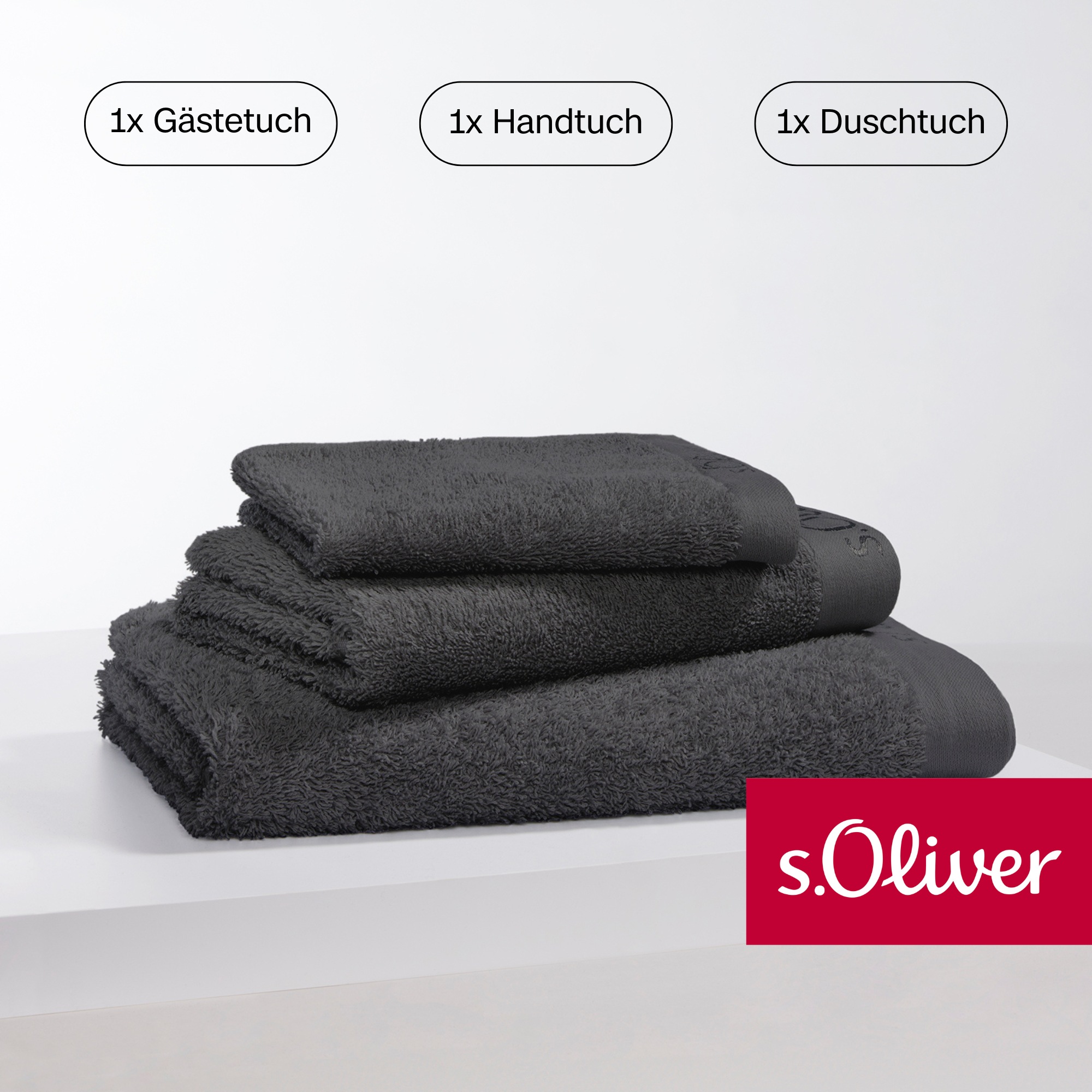 s.Oliver Handtuch Set »s.Oliver, Premium Qualität, 600 gr/m²,«, (Set, 3 St. günstig online kaufen