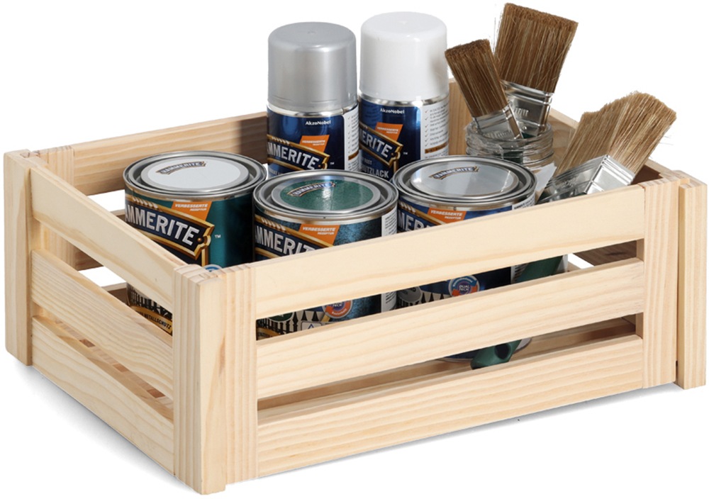 Zeller Present Aufbewahrungsbox »'Leisten', Kiefer«, natürliches Holz, vielseitig, Stecksystem
