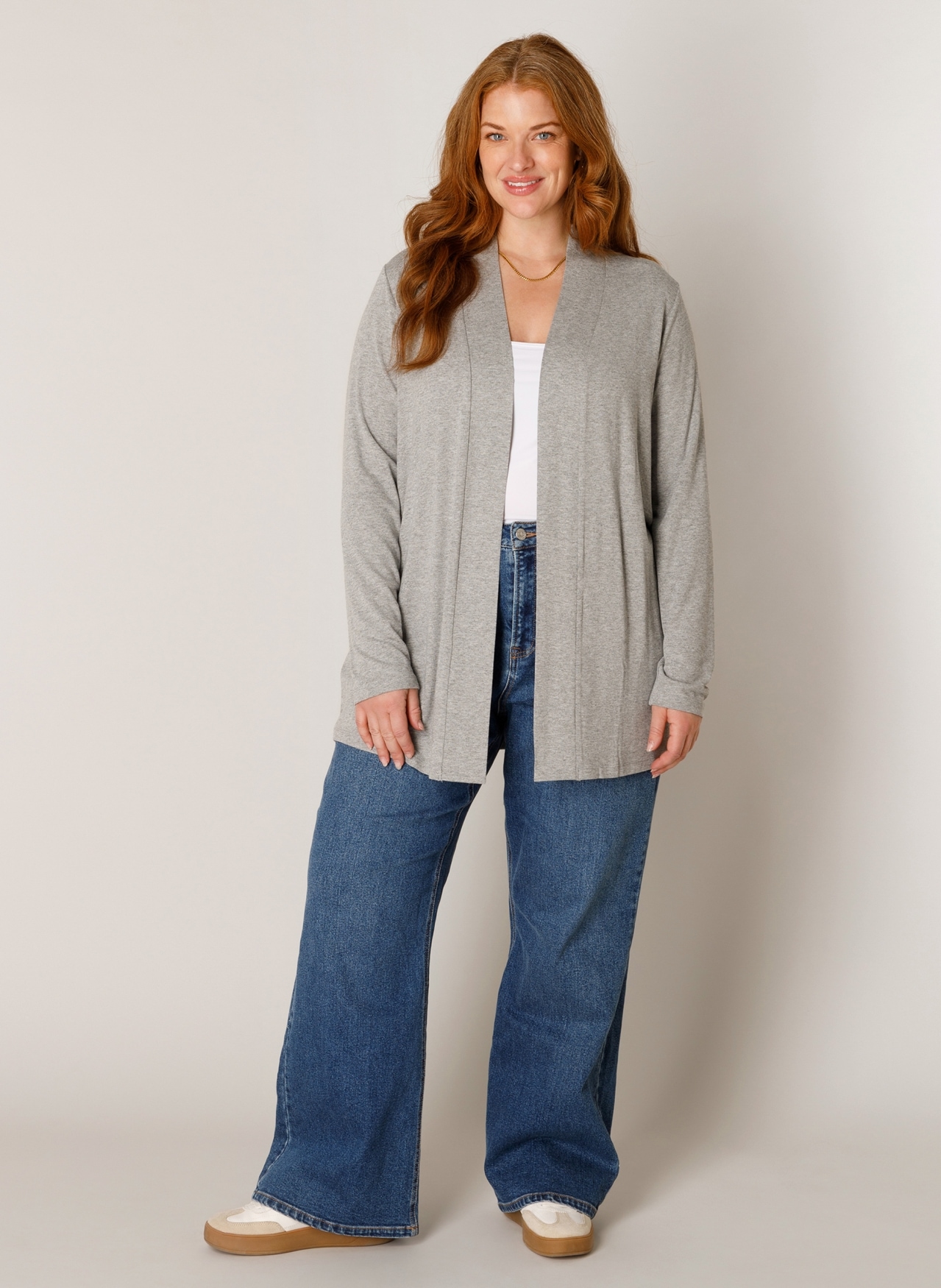 Base Level Curvy Strickjacke »Ayla« offen, ohne Verschluss