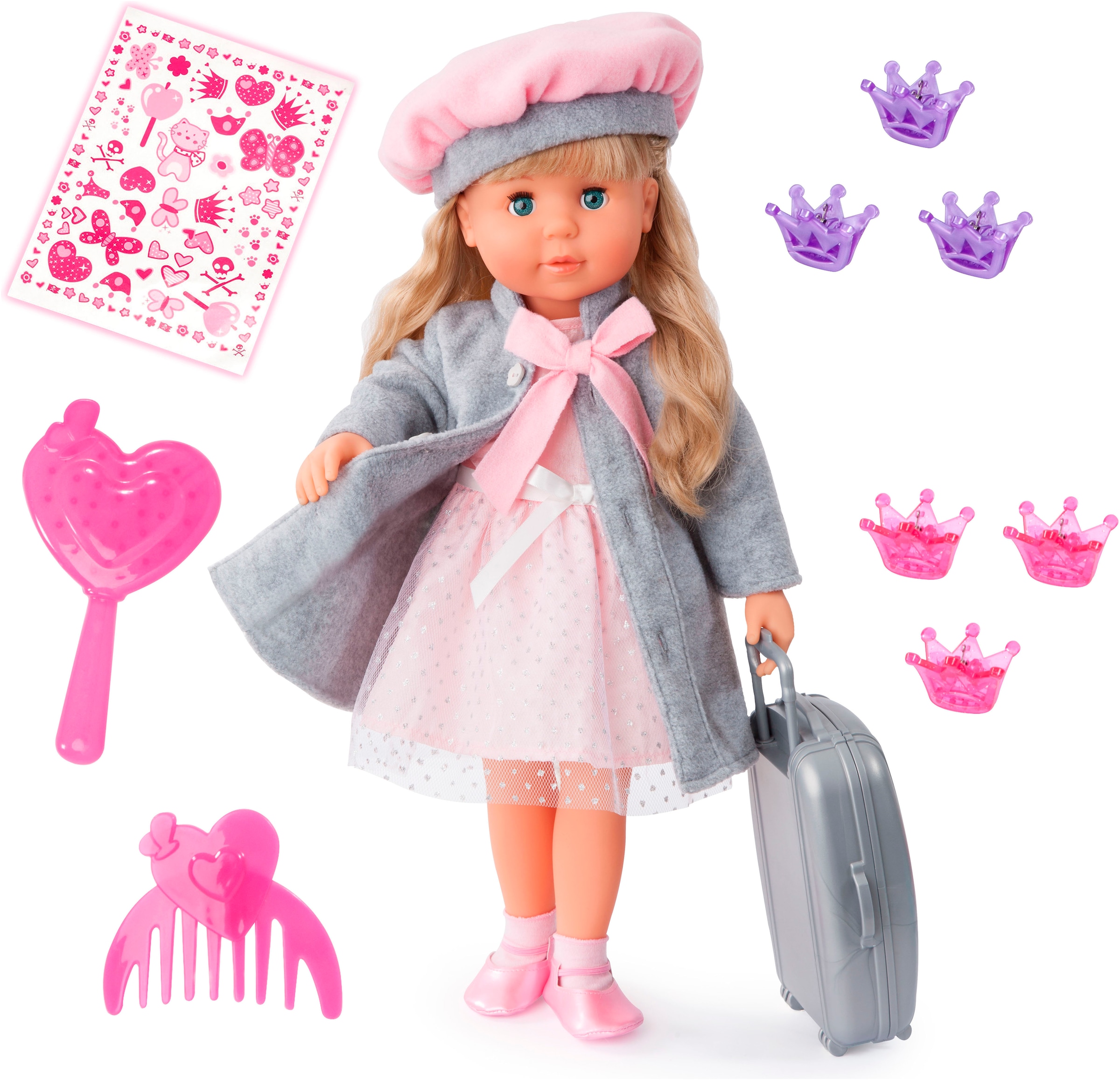 Bayer Stehpuppe »Charlene, 46 cm«, (11 tlg.)