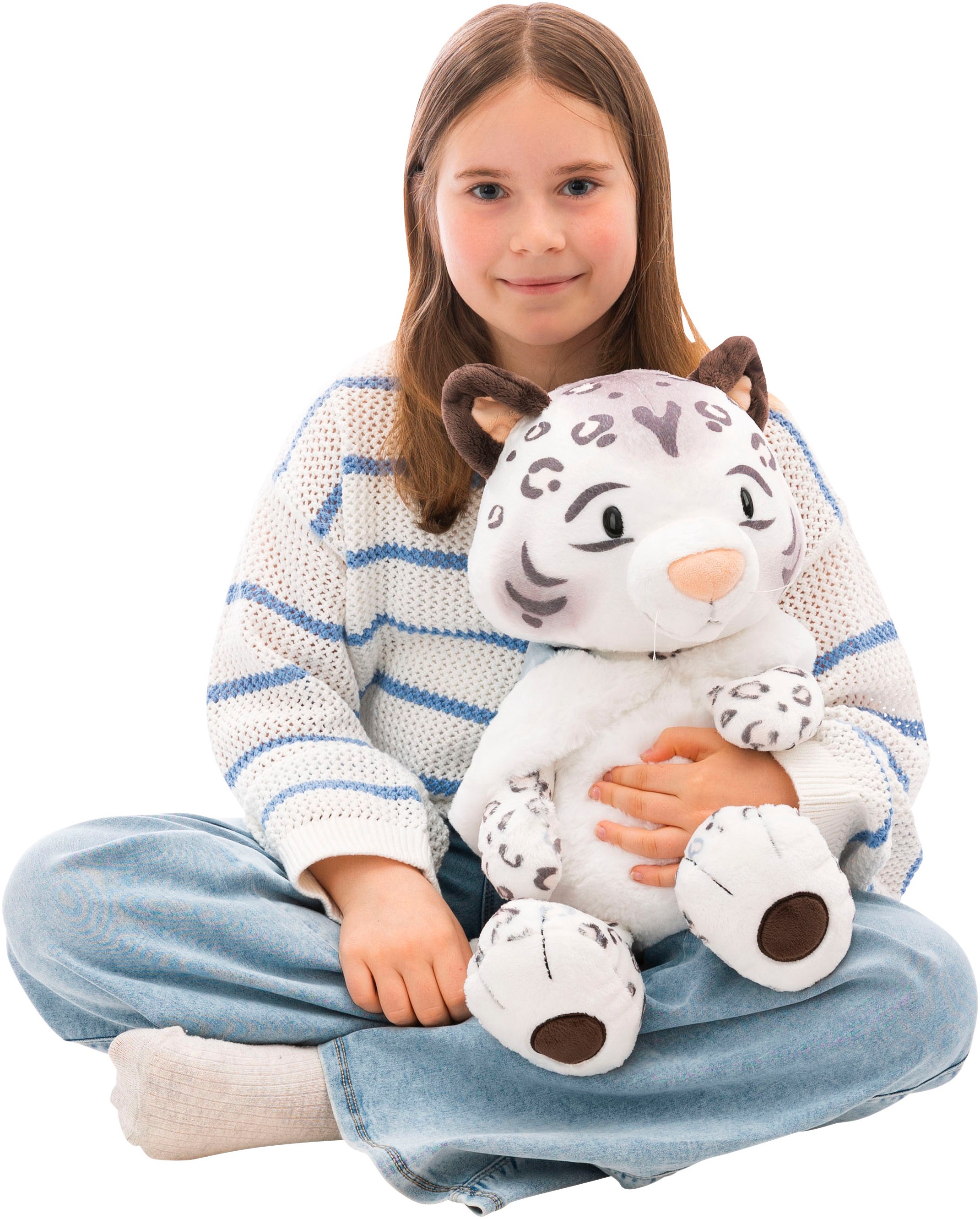 Nici Kuscheltier »Winter, Schneeleopard Eleni Snowbell, 50 cm schlenkernd«, schlenkernd; enthält recyceltes Material
