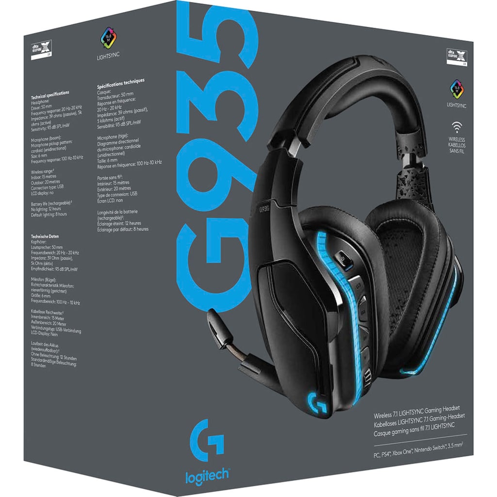 Logitech G Gaming-Headset »G935 7.1 Surround Sound LIGHTSYNC Gaming Headset«