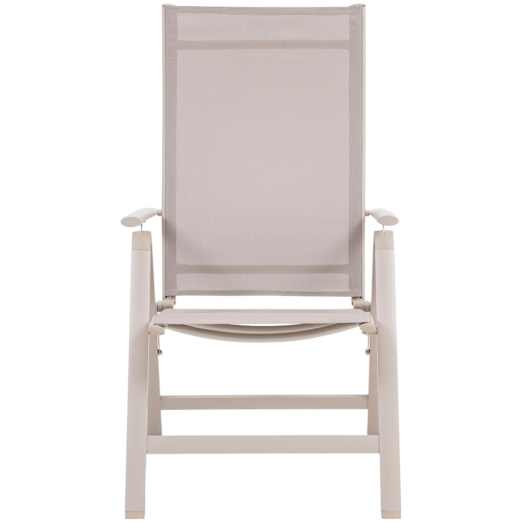 KONIFERA Garten-Essgruppe »Messina«, (Set, 7 tlg., 6x Sessel, 1x Tisch 160x90x74 cm, Aluminium, Textilgewebe)