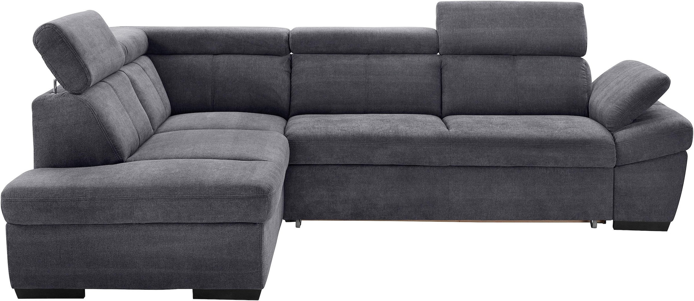 exxpo - sofa fashion Ecksofa »Salerno, klassisch modernes Funktionssofa, hoher Sitzkomfort, L-Form«, inkl. Kopf- und Armteilverstellung, wahlweise mit Bettfunktion