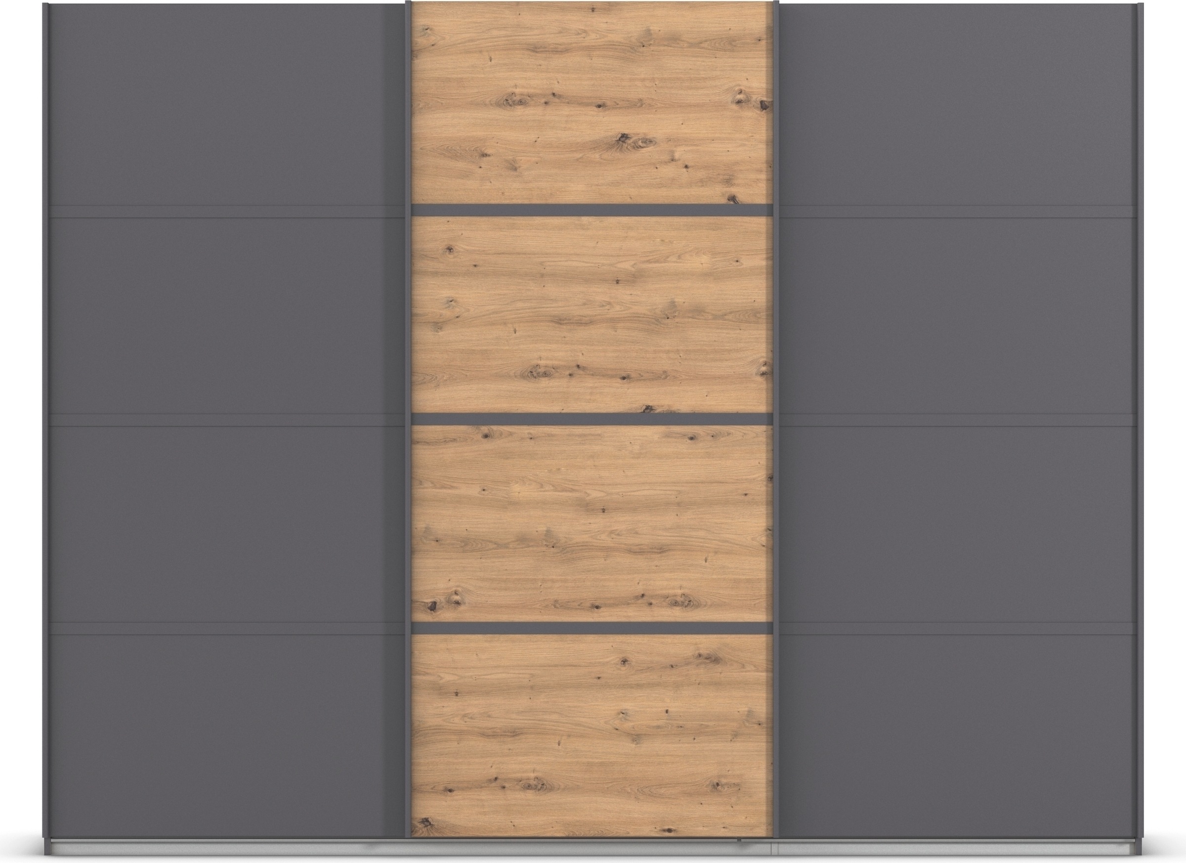 rauch Kleiderschrank »Schwebetürenschrank Garderobe Schrank TOP ANGEBOT Avola«, (in 3 verschiedenen Ausstattungen BASIC/CLASSIC/PREMIUM), mit eleganten Zierleisten in Chrom, Schwarz oder Weiß MADE IN GERMANY