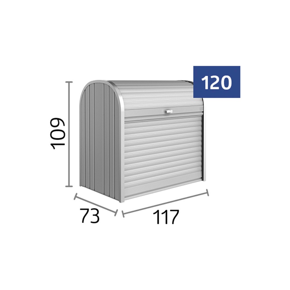 Biohort Rollladenbox »StoreMax 120« 117x73x109 cm, Ideal als Mülltonnenboxoder Fahrradgarage