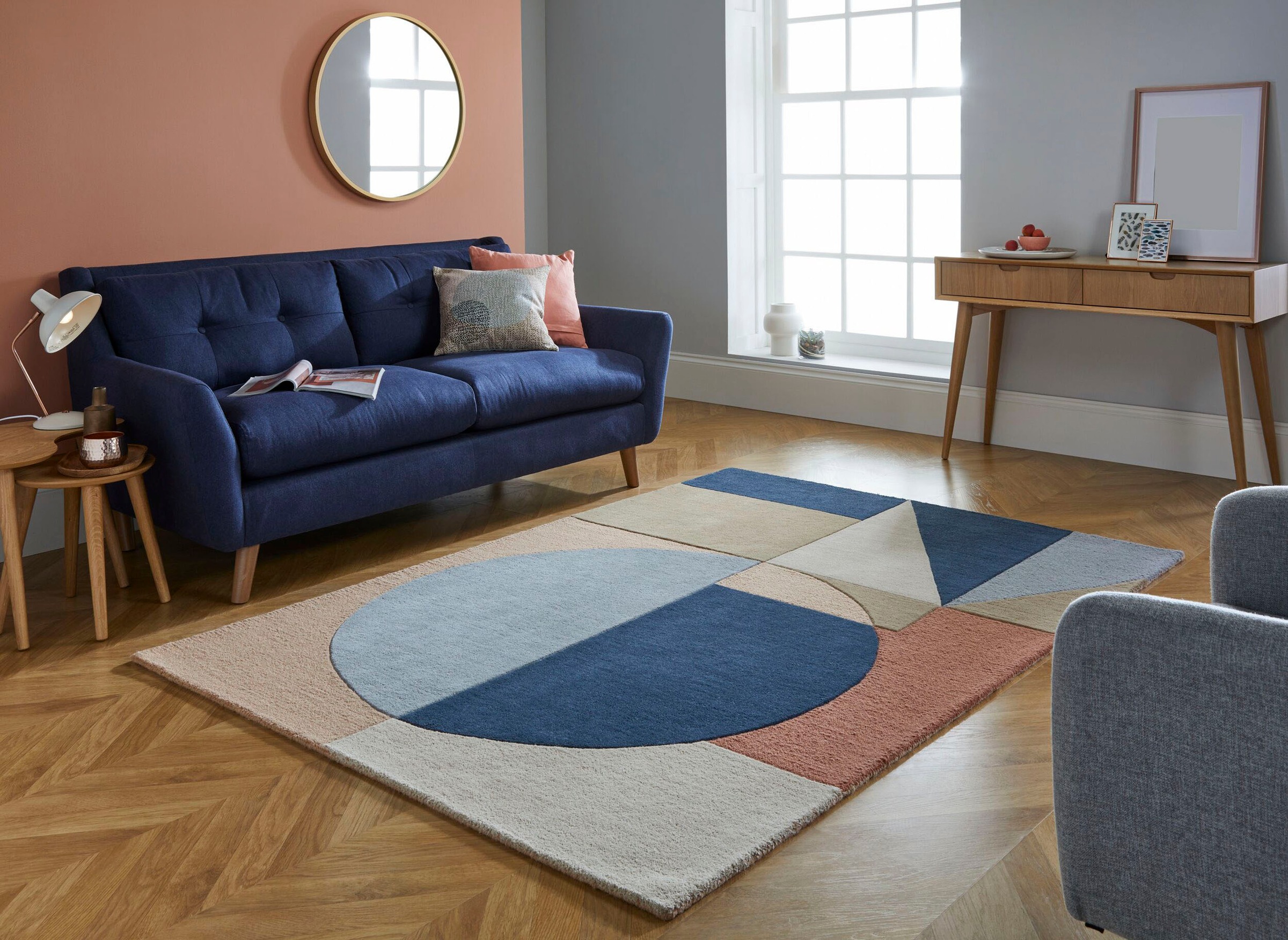 FLAIR RUGS Wollteppich »Esre, geometrisch und abstrakt«, rechteckig, 9 mm H günstig online kaufen