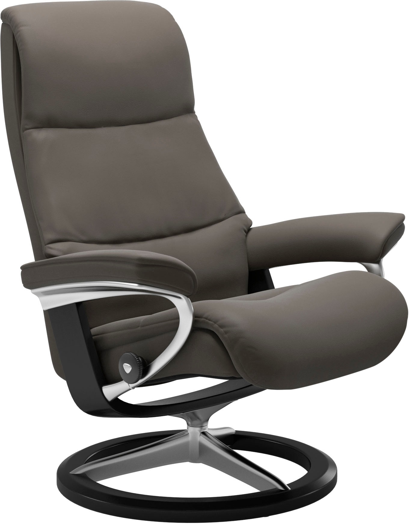 Stressless® Relaxsessel »View«, (Set, Relaxsessel mit Hocker), mit Signature Base, Größe M,Gestell Schwarz