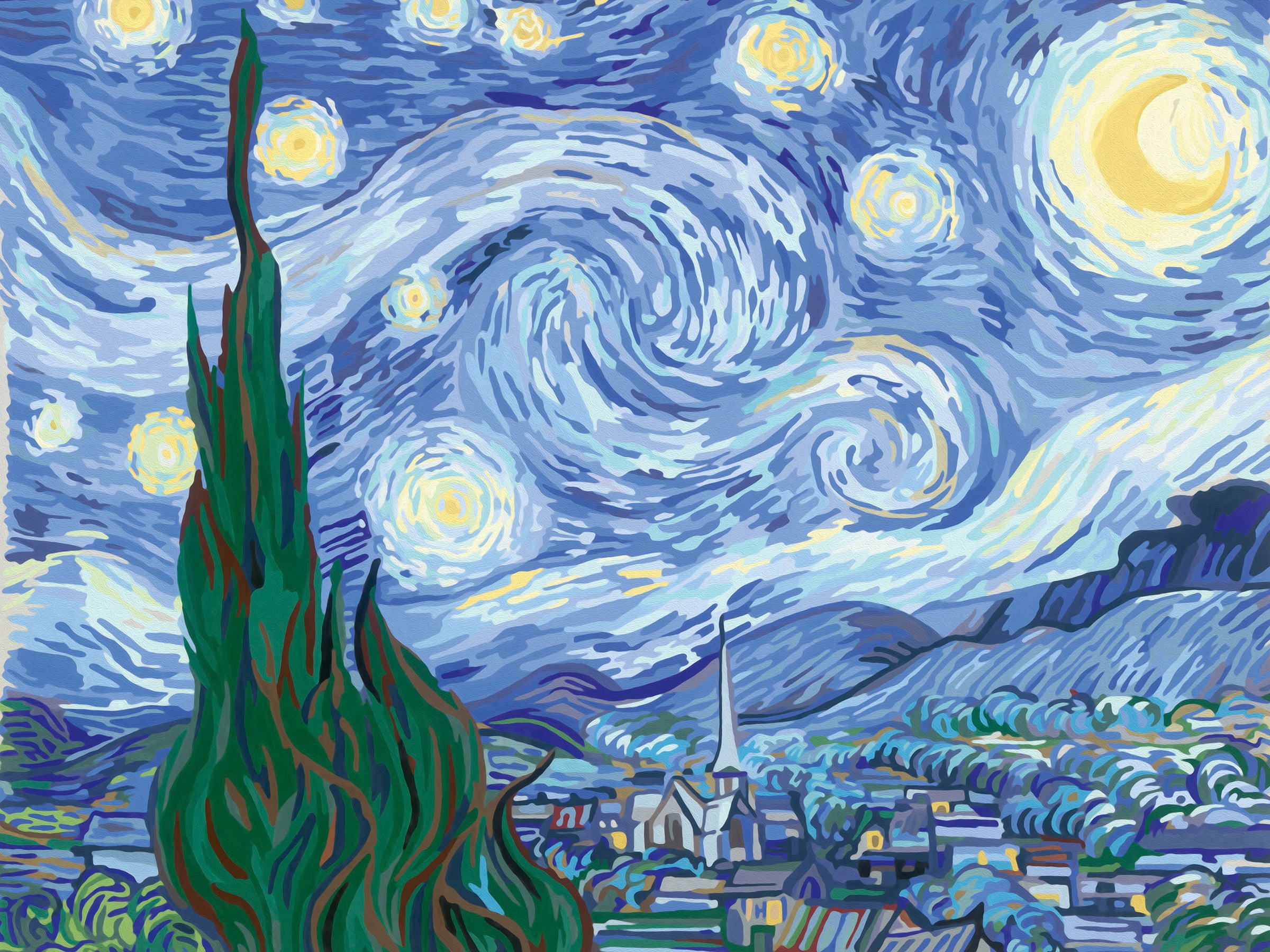 Ravensburger Malen nach Zahlen »CreArt, ART Collection, Starry Night (Van Gogh)«, Made in Europe