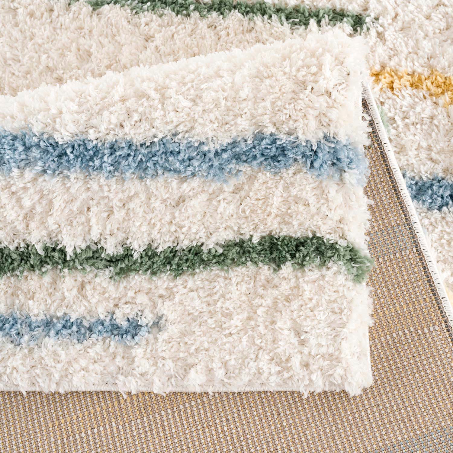 Carpet City Hochflor-Teppich »Pulpy 562«, rechteckig, 30 mm Höhe, besonders weich, Streifen, Wohnzimmer, Schlafzimmer, Kinderzimmer