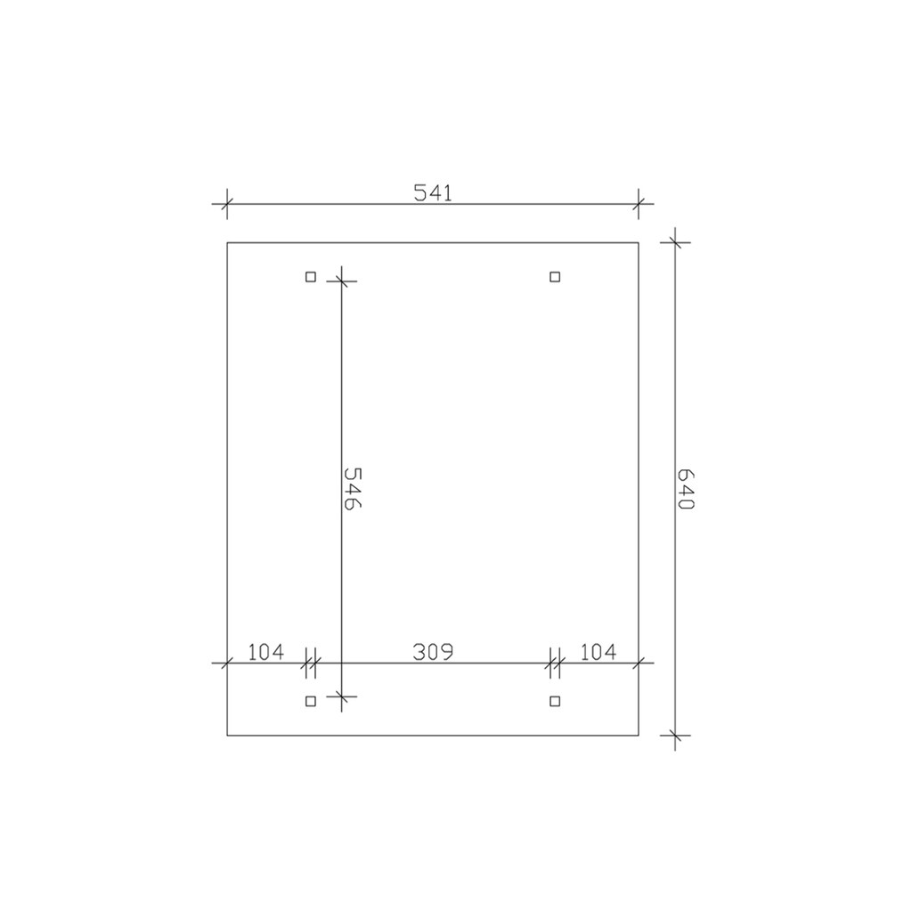 Skanholz Doppelcarport »Odenwald«, Leimholz-Nordisches Fichtenholz, 546 cm, natur