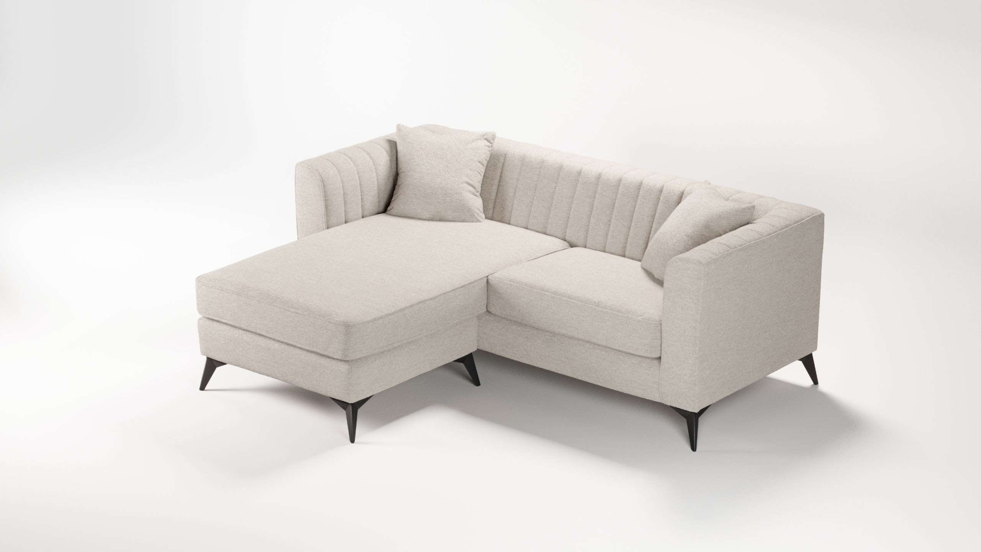 Places of Style Ecksofa »MATTHEW L-Form ideal für kleine Räume, Maße B/T/H: günstig online kaufen