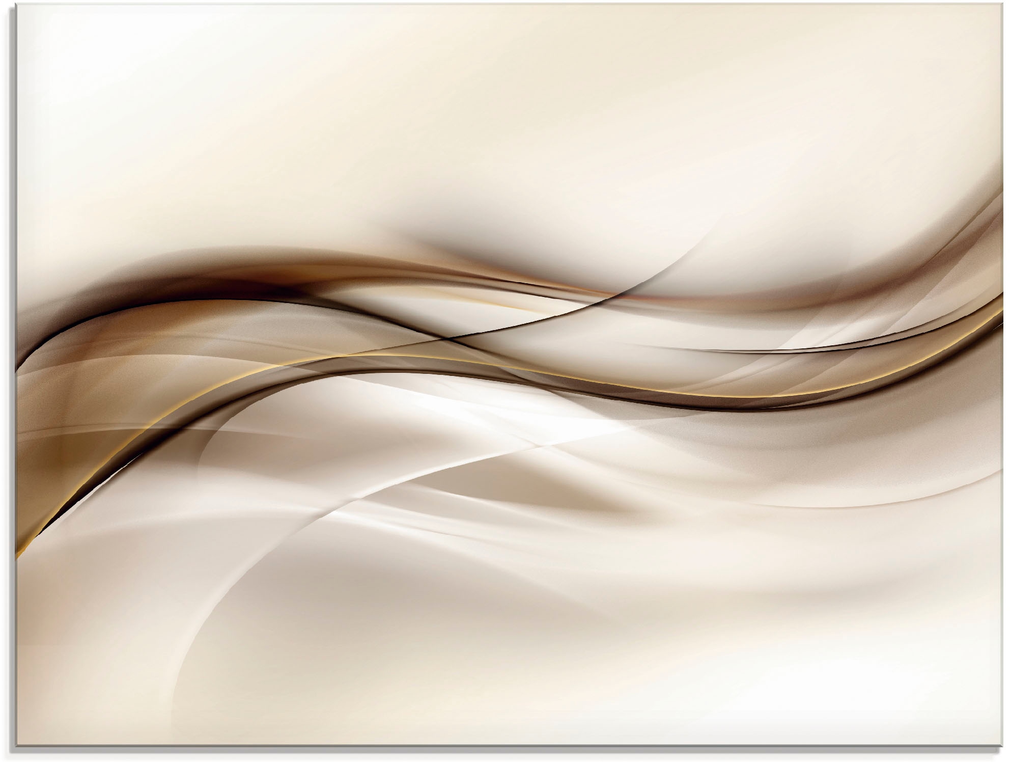 Artland Glasbild »Braune abstrakte Welle«, Muster, (1 St.) günstig online kaufen