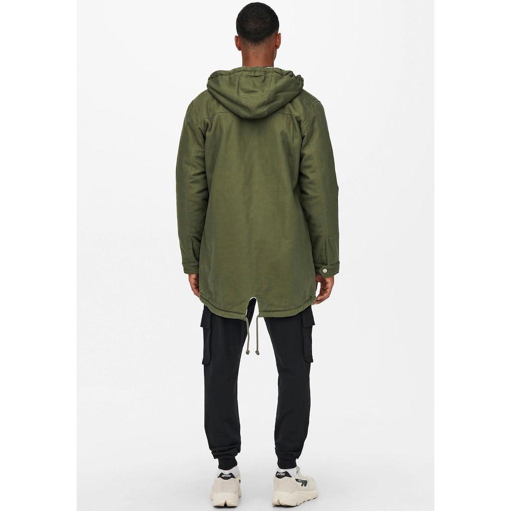 ONLY & SONS Parka »ALEX TEDDY PARKA«, mit Kapuze