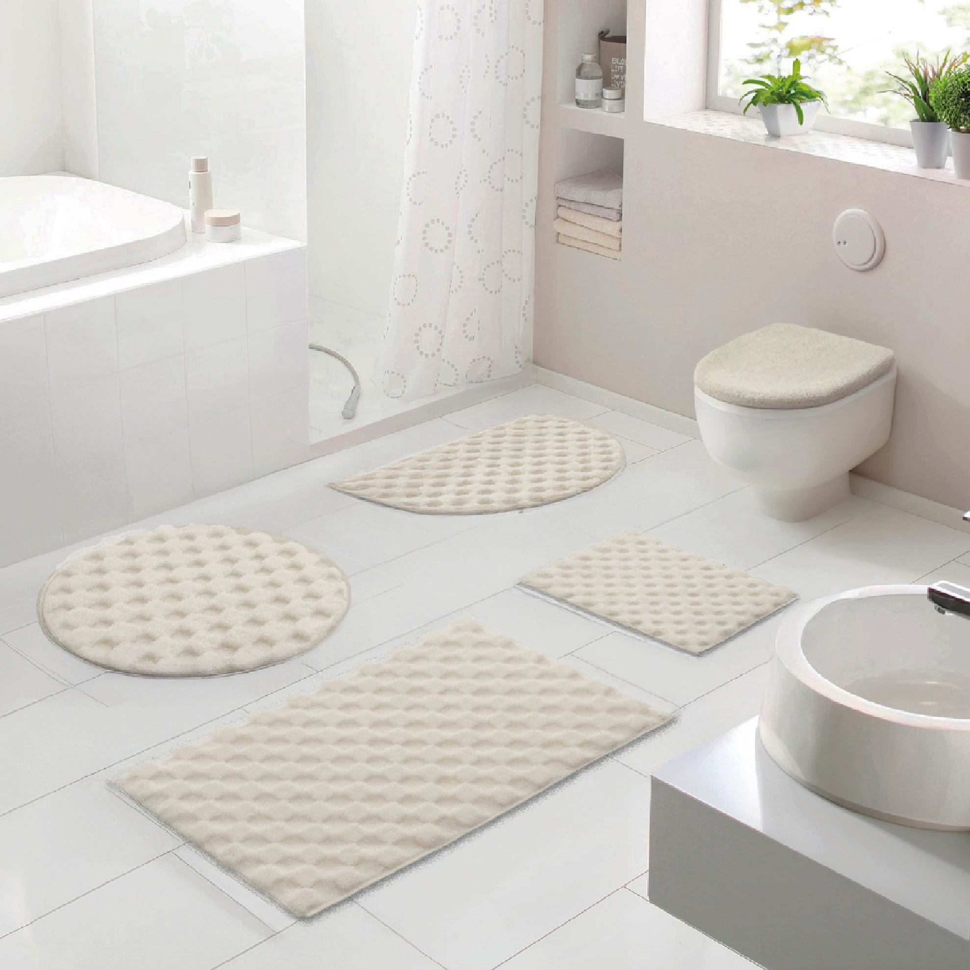 OTTO home Badematte »Naala, Badvorleger, Badezimmer Teppich, sehr weich«, r günstig online kaufen