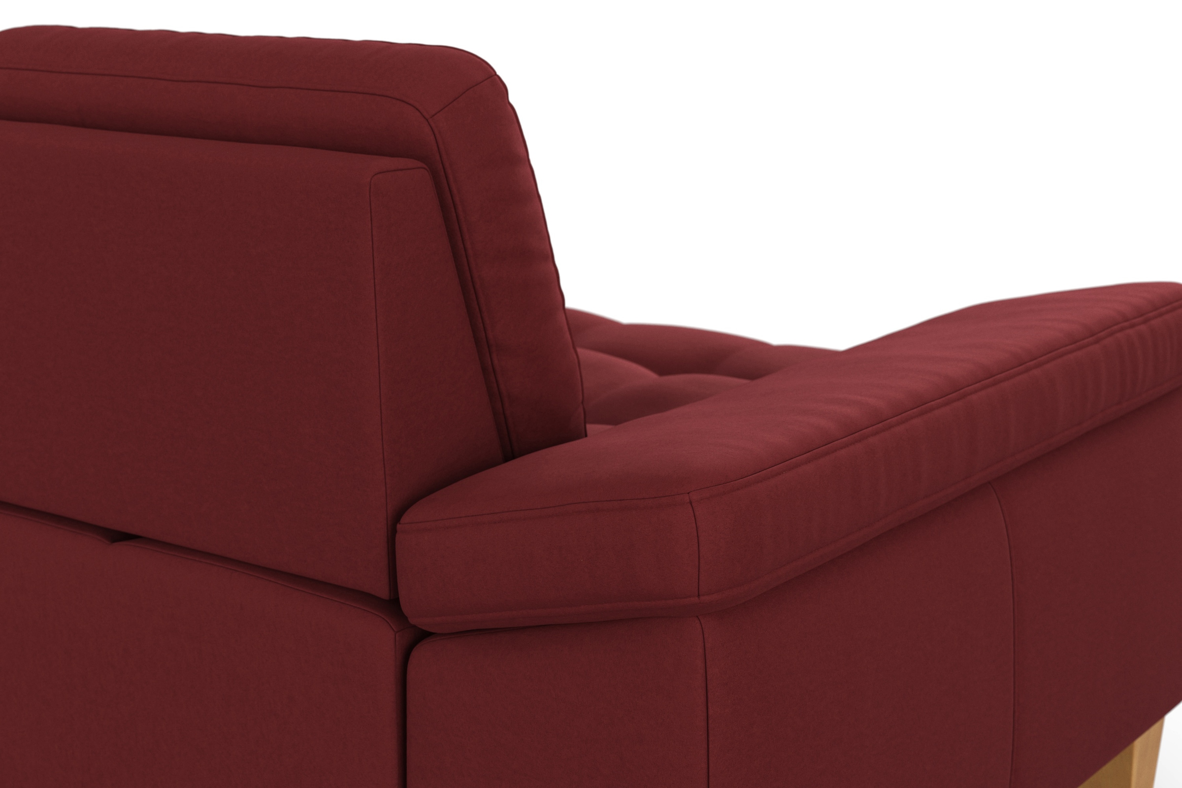 sit&more Ecksofa »Westham L-Form«, mit Recamiere, mit oder ohne Bettfunktion, Bettkasten, Füße Eiche