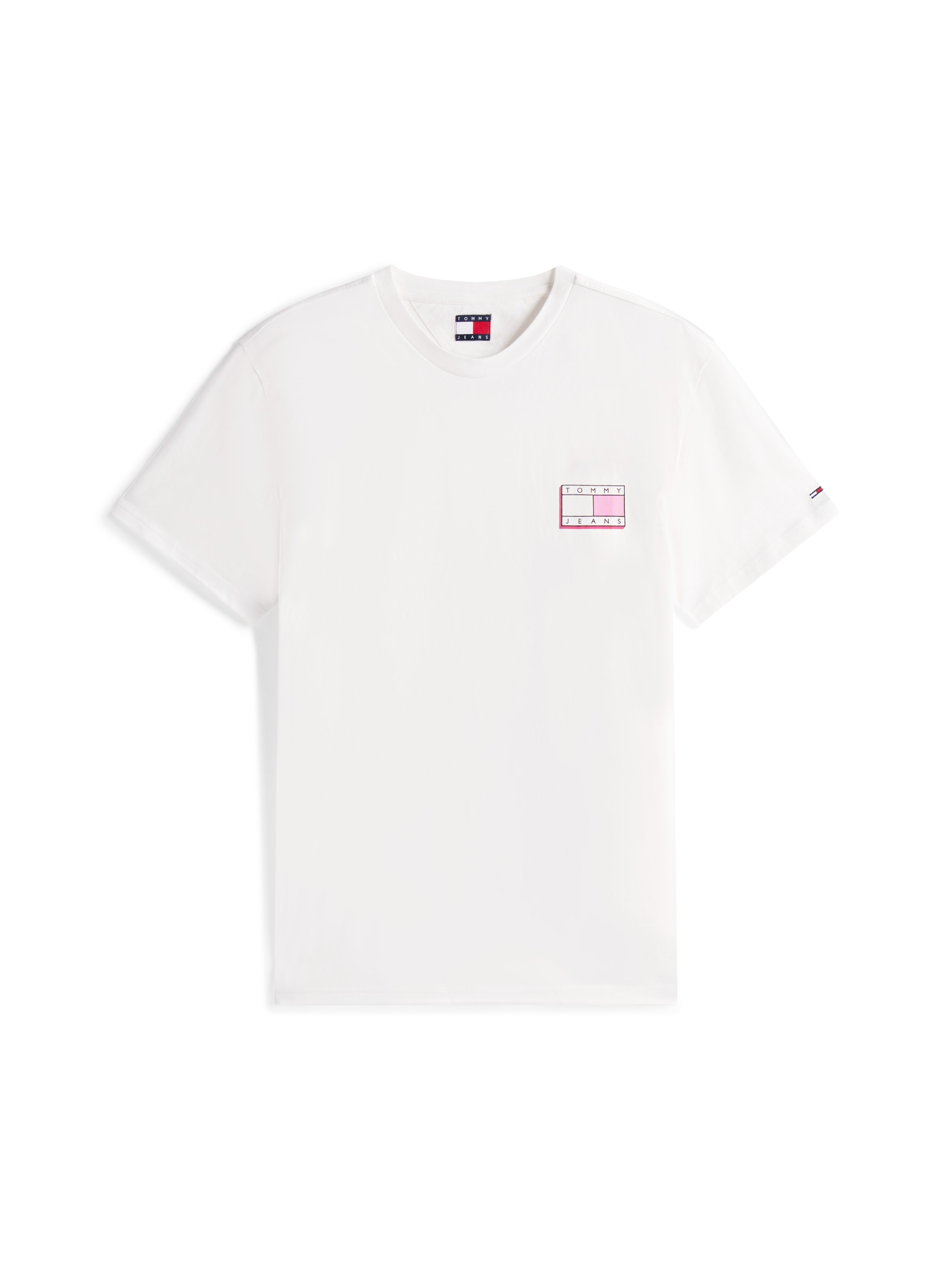 Tommy Jeans T-Shirt »TJM SLIM POP COLOR FLAG TEE EXT« Mit Rundhalsausschnitt