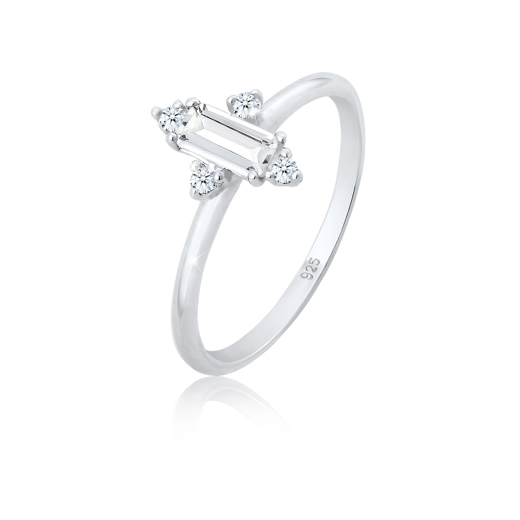 Elli DIAMONDS Verlobungsring »Verlobung Edel Topas Diamant (0.06 ct.) 925  Silber«