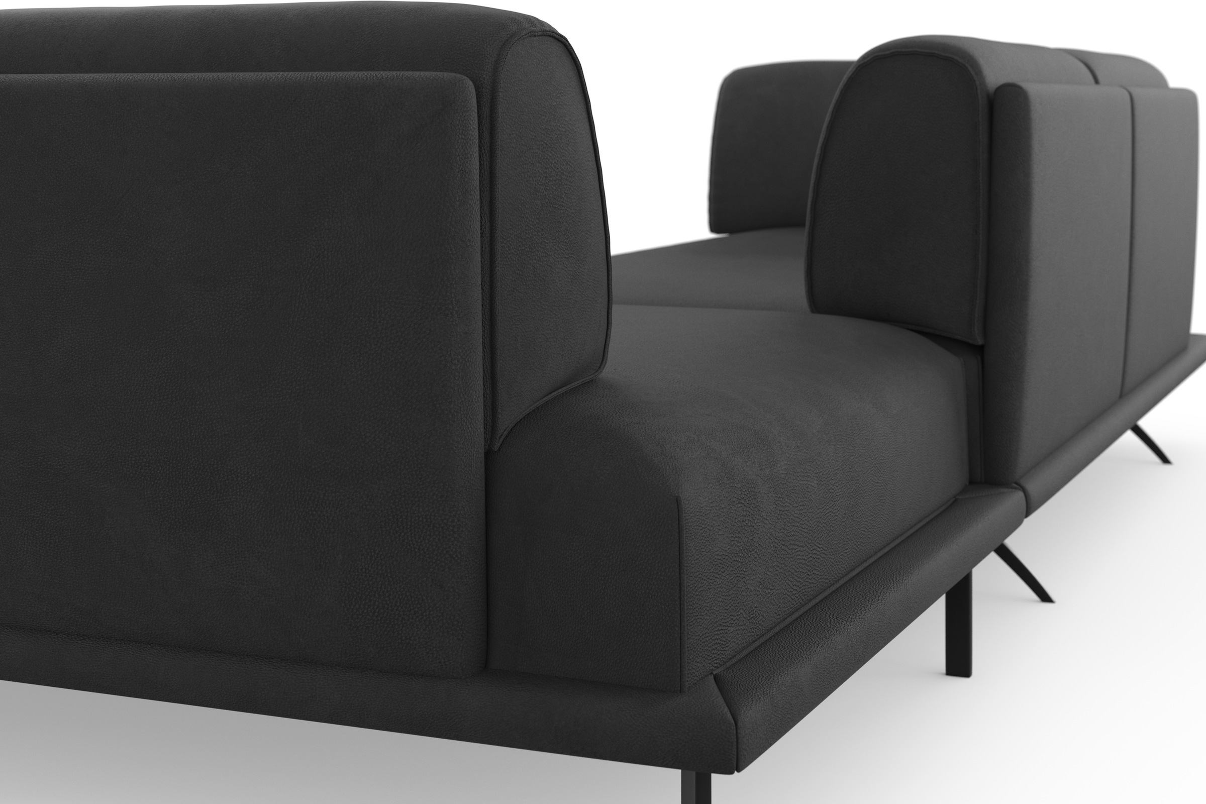 machalke® Ecksofa »benito, L-Form«, mit bezogenem Sockel