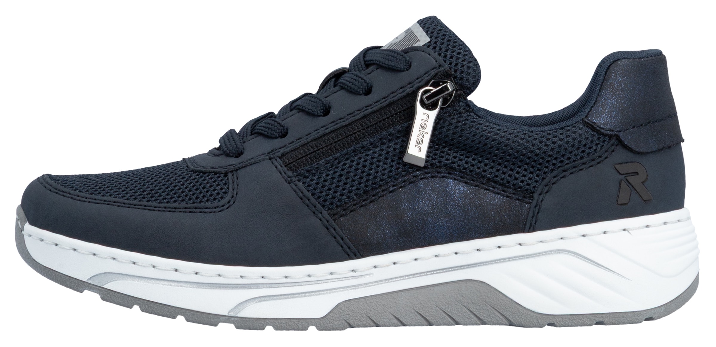 Rieker Sneaker  Schnürschuh, Halbschuh, Freizeitsneaker mit Reißverschluss