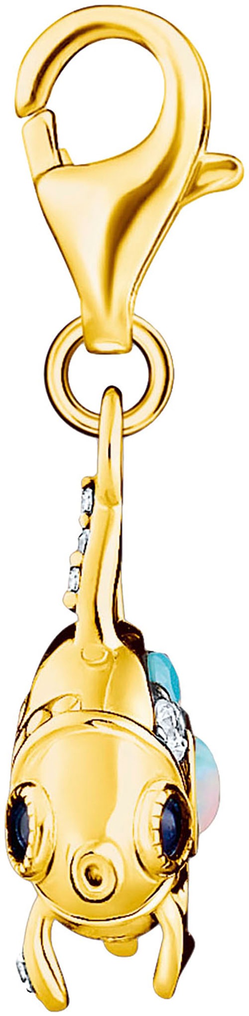 THOMAS SABO Charm-Einhänger »Fisch, 1921-959-7«, mit Glas-Keramik Stein, Spinell (synth.), Zirkonia (synth.)