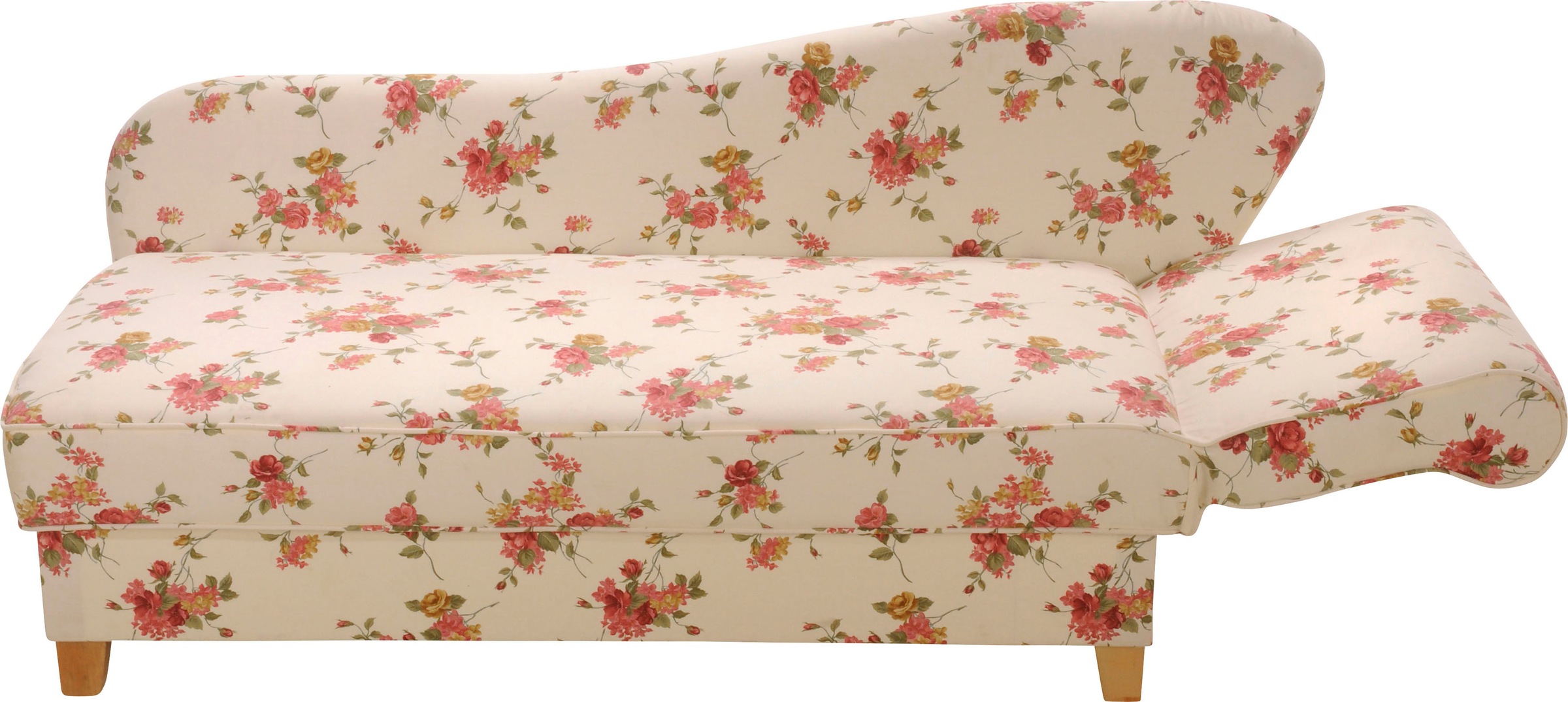 Max Winzer® Recamiere »Saturn«, Armlehne links oder rechts, mit Blumenmuster, inkusive 4 Kissen
