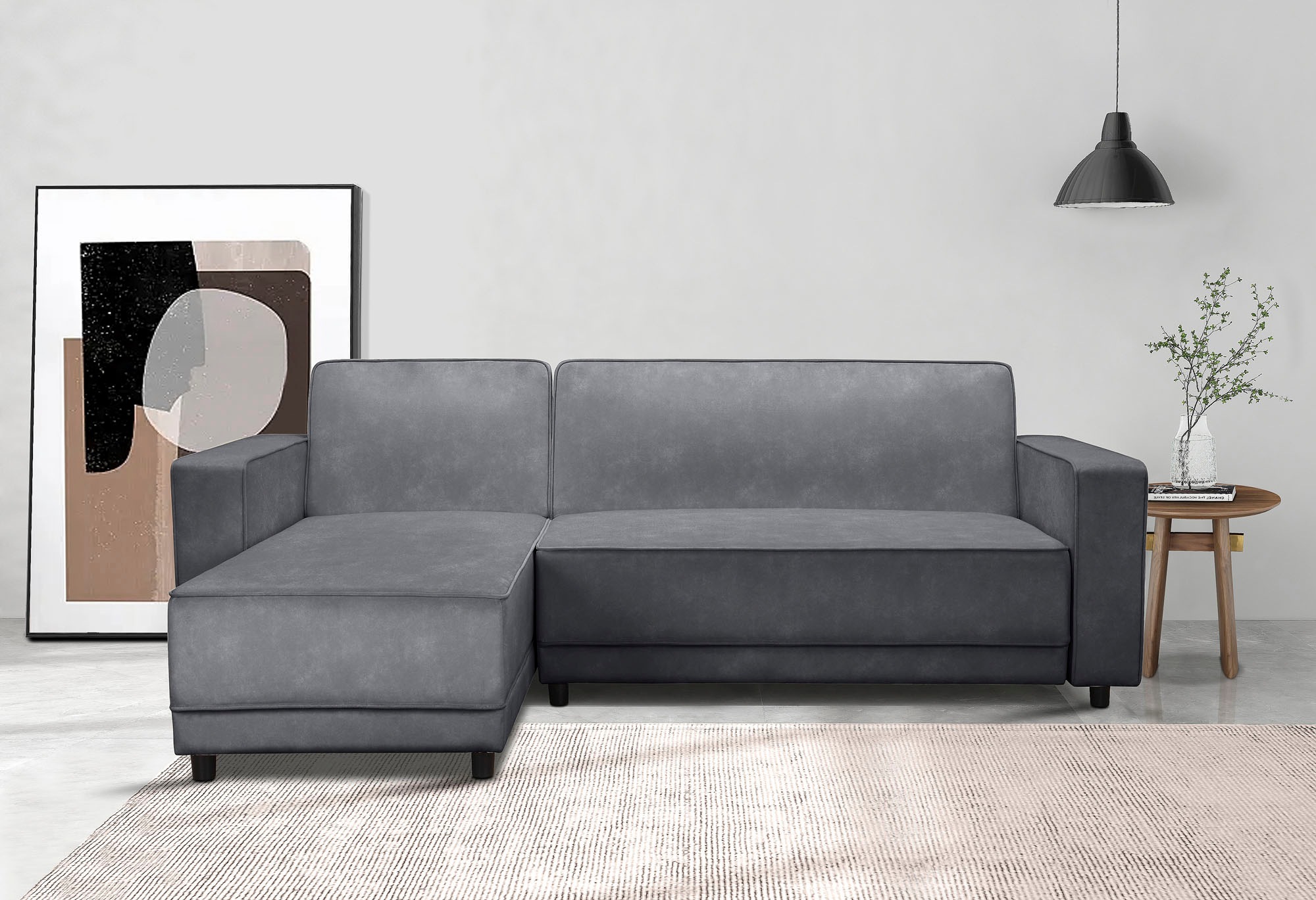 Dorel Home Ecksofa »Allie Schlafsofa 230 Cm Mit Relaxfunktion In Der Rückenlehne« Schlaffunktion (108/194, 5cm), Trendiger Cord O. Pflegeleichter