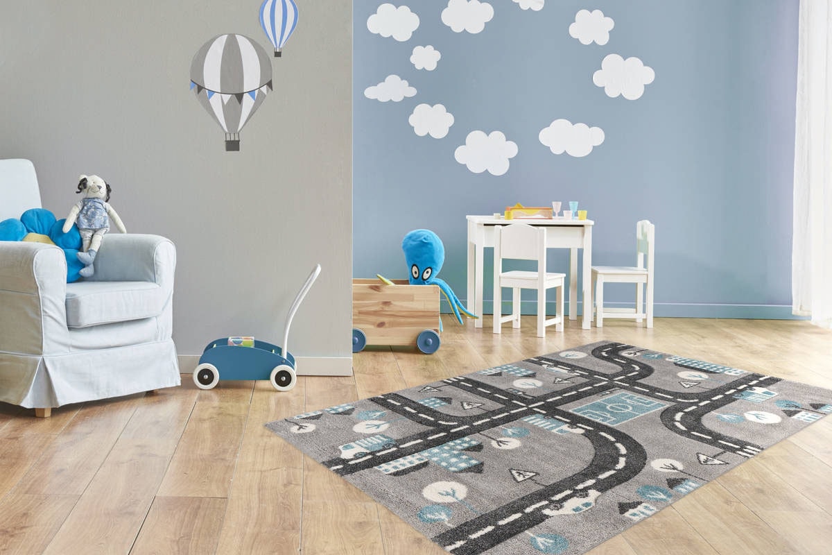 Arte Espina Kinderteppich »Amigo 531«, rechteckig, 15 mm Höhe, Straßen-Spiel-Teppich