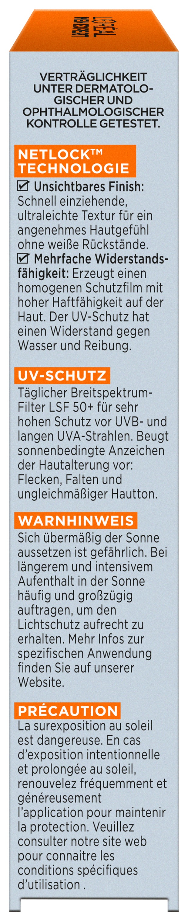 L'ORÉAL PARIS MEN EXPERT Gesichtsfluid »L'Oréal Men Expert Tägliches LSF 50+ Invisible Fluid«, Beugt sonnenbedingte Hautalterung vor, fettet und klebt nicht.