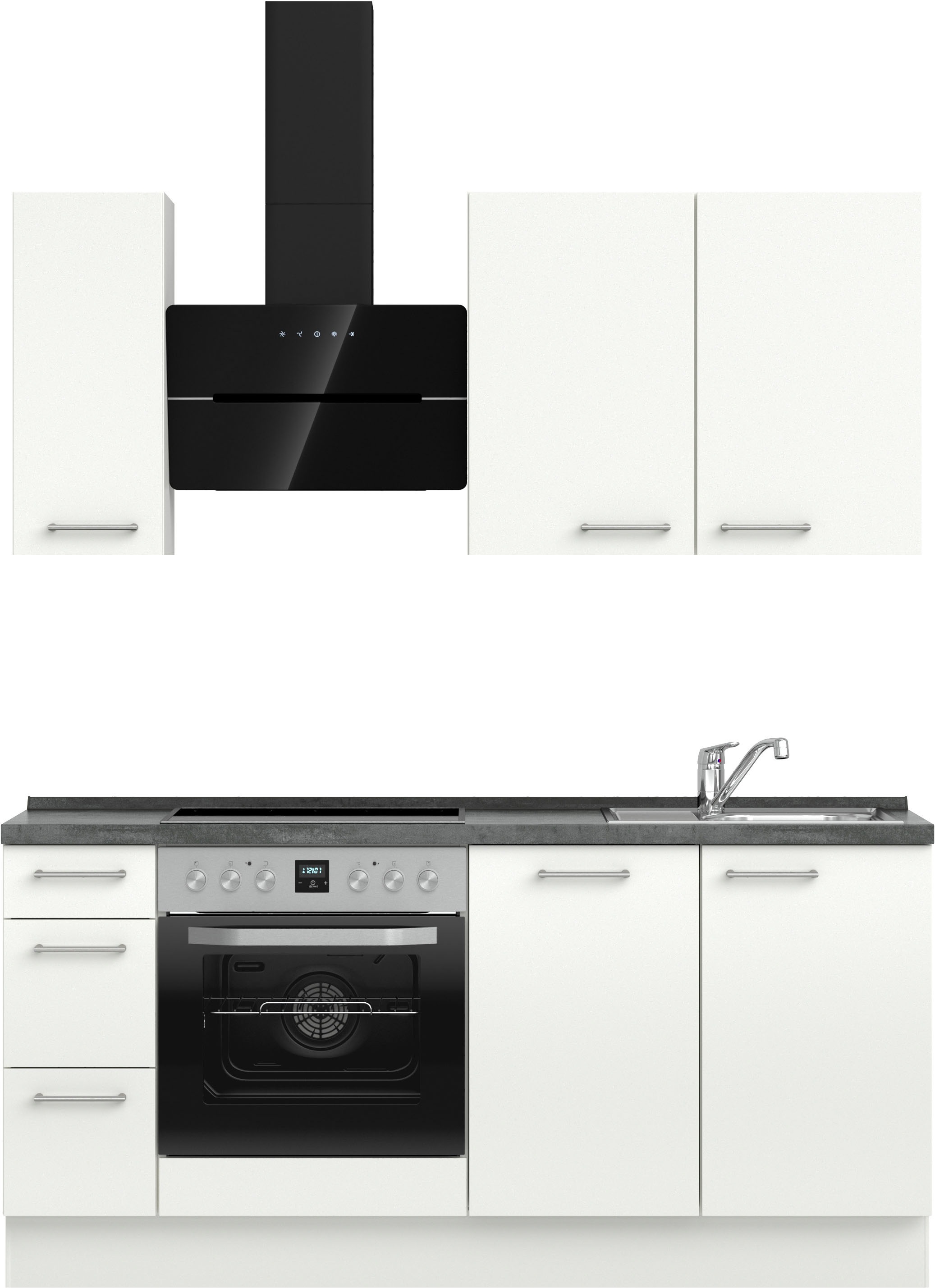nobilia® Küchenzeile »"Laser II", Ausrichtung wählbar, Breite 180 cm« vormo günstig online kaufen