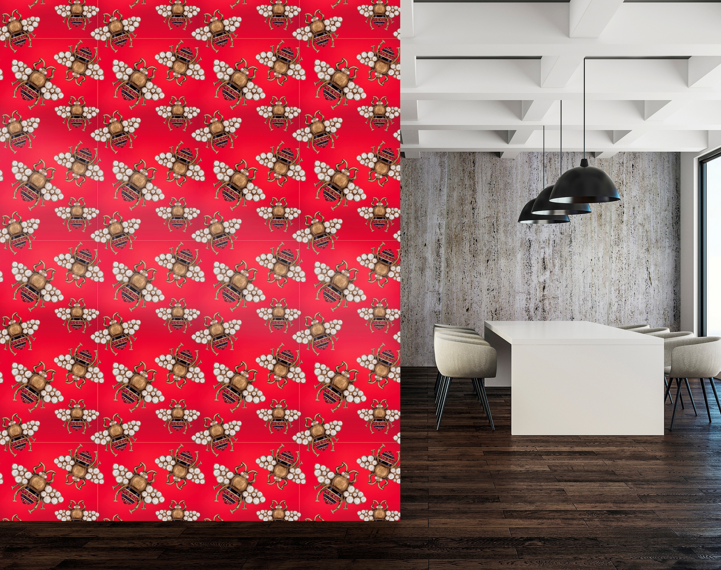 queence Vinyltapete »Luna«, animal print-Fellimitat-Motiv-bedruckt-Reptilienprägung-tropisch, 90x250cm, selbstklebend, kinderleichte Anbringung, Sticker