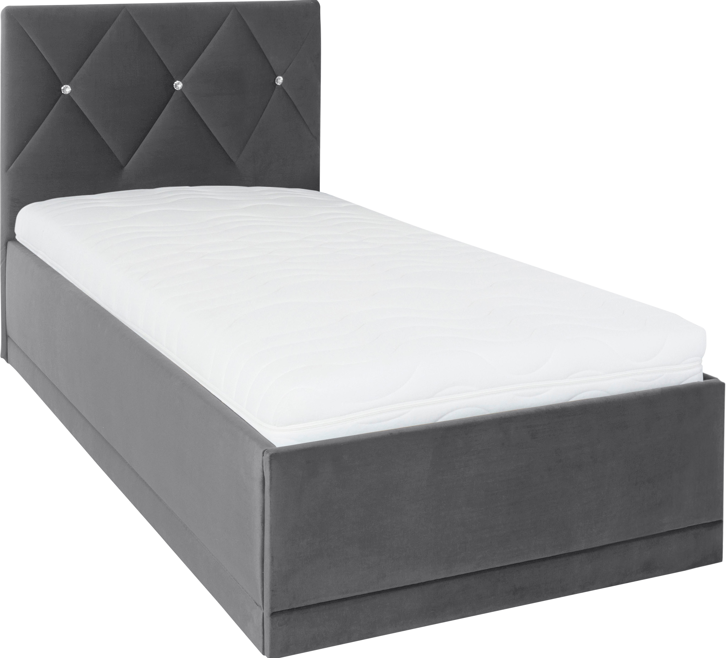 Westfalia Schlafkomfort Polsterbett »Adamas« auch mit Bettkasten, Knopfheftung mit Strasssteinen
