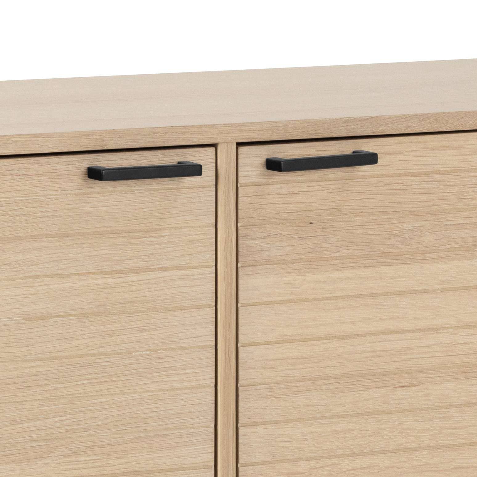 ACTONA GROUP Sideboard »Kensington«, Anrichte, 4 Türen und 4 Böden weiss pigmentiert Eiche, 180x40x80cm
