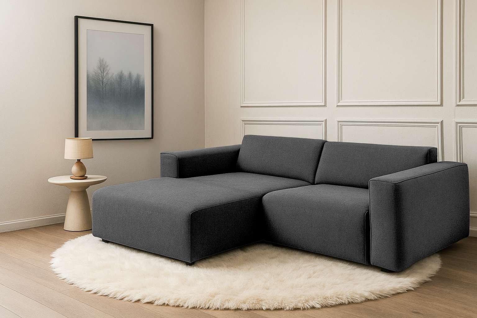 Home affaire Ecksofa »Noord mit Kedernaht, Breite 234 cm, L-Form« Cord, Str günstig online kaufen