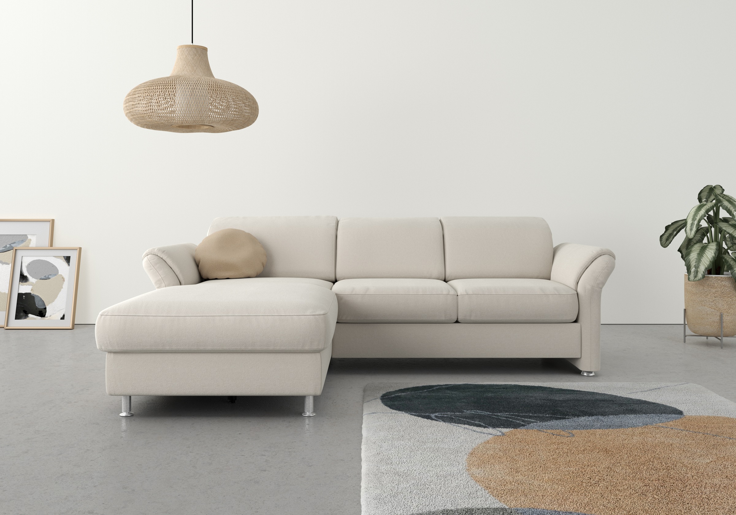 sit&more Ecksofa »Apulia L-Form«, wahlweise Bettfunktion, Bettkasten und Kopf- und Armteilverstellung