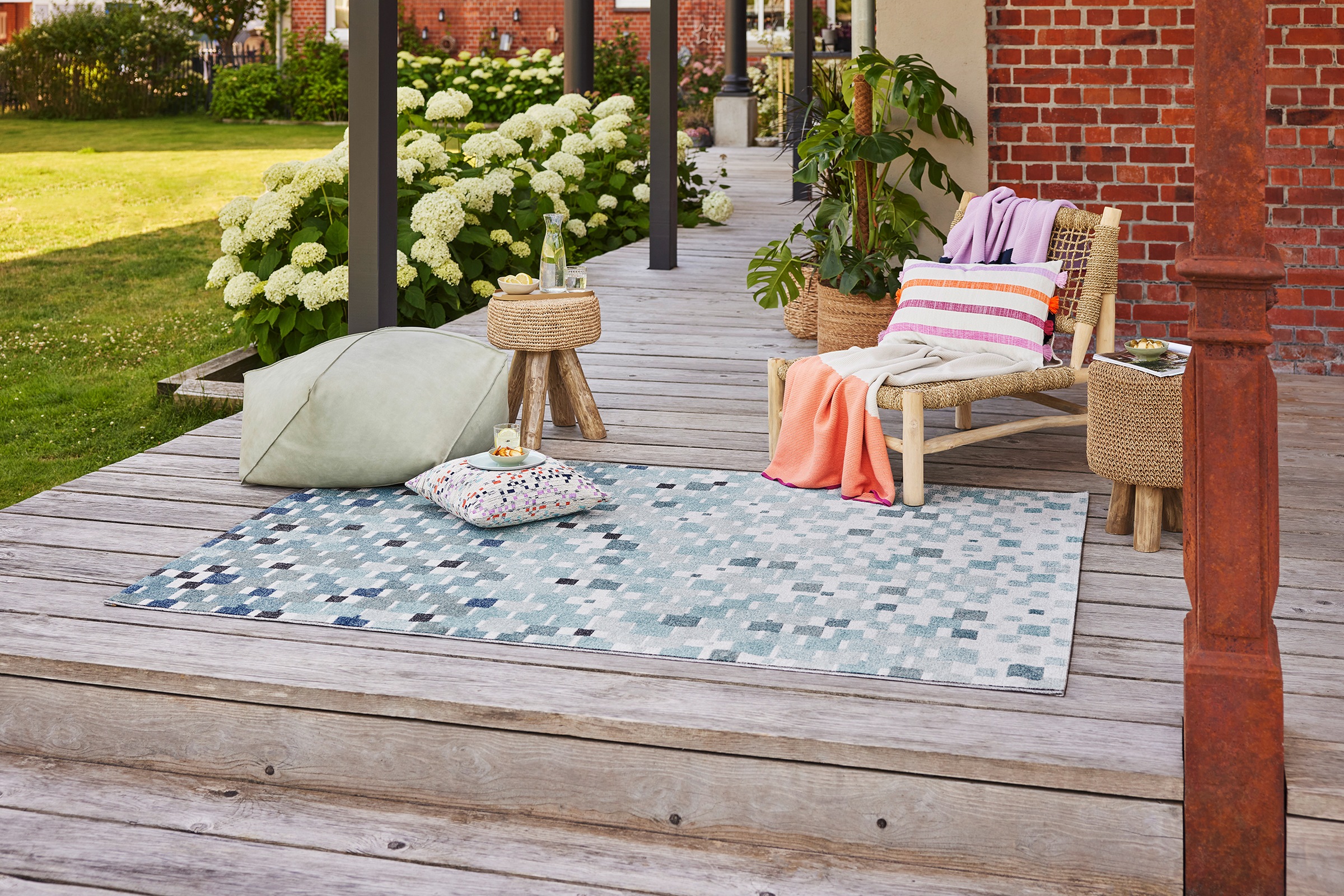 Esprit Outdoorteppich »Pacific,  ESP-54557«, rechteckig, 4 mm Höhe, pflegeleicht, im Mosaik-Muster, ideal für Terrasse, Küche, Wohnzimmer