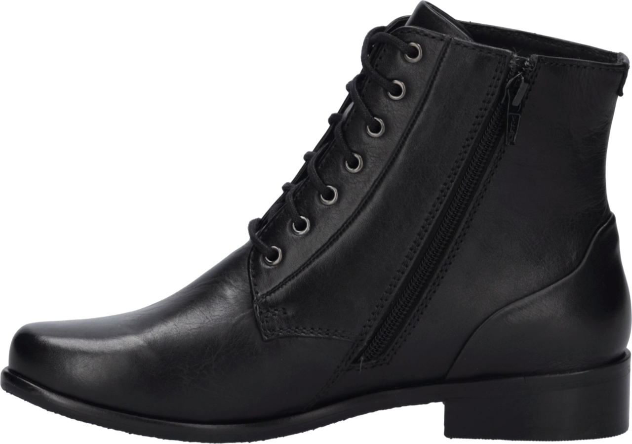 Josef Seibel Schnürstiefelette »Catrin 02«  Blockabsatz, Basic-Stiefelette mit Logoprägung, Weite H (=sehr weit)