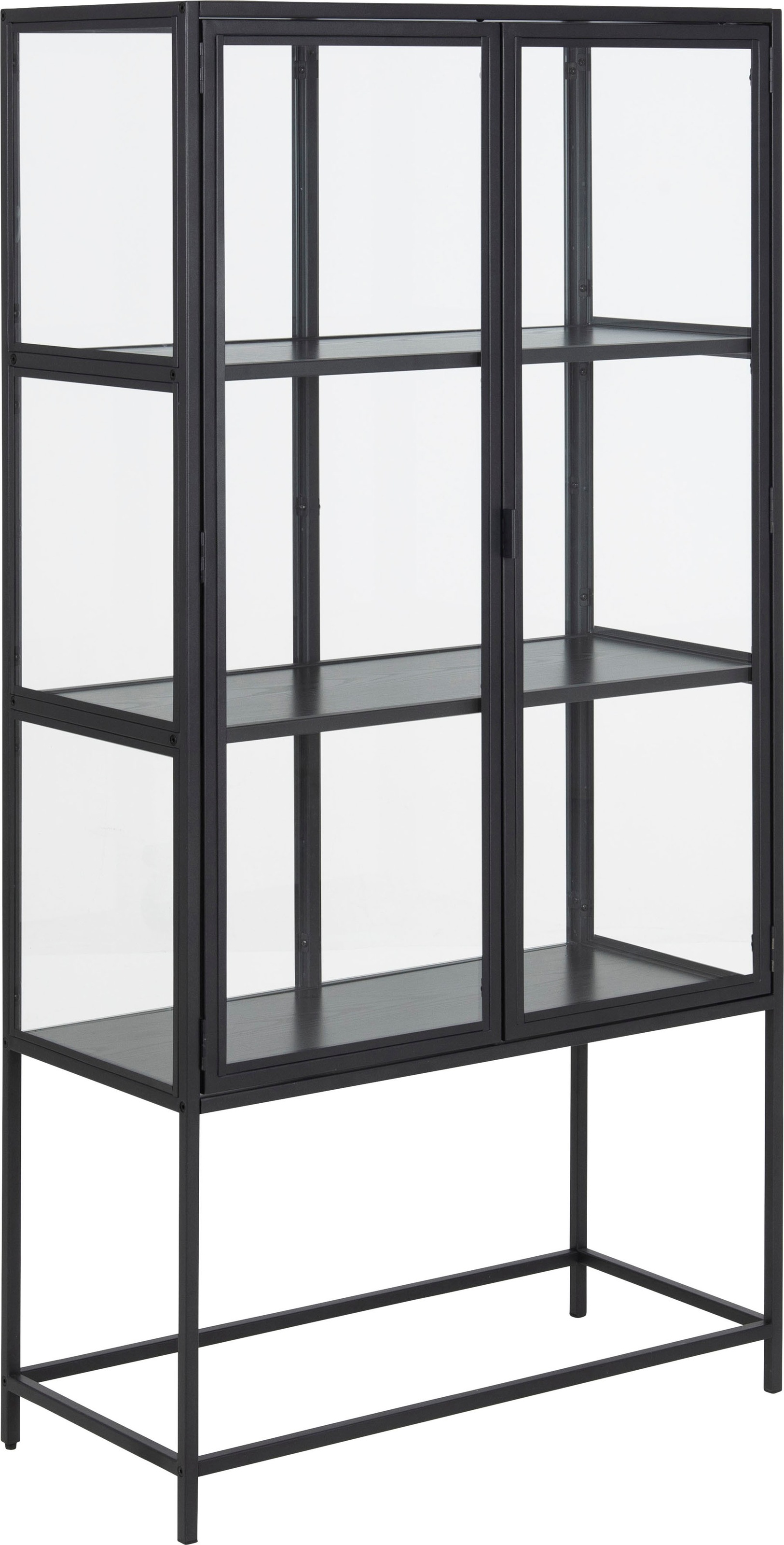 ACTONA GROUP Glasvitrine mit Glastüren und Metallrahmen, 3 Einlegeböden, B: günstig online kaufen