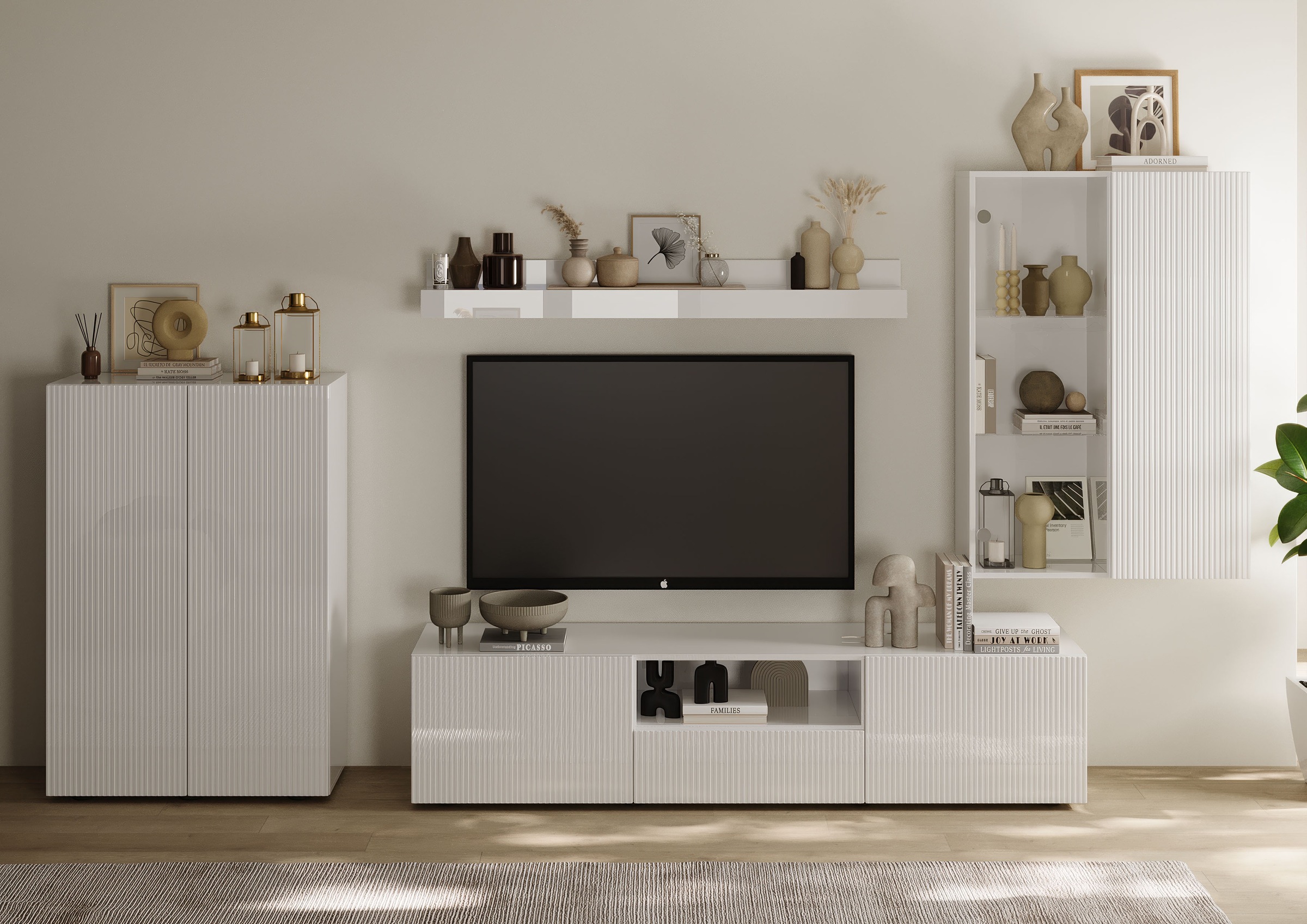 INOSIGN Wohnwand »Rio, 4tlg. Breite 300 cm, modernes, elegantes Wohnzimmer- günstig online kaufen