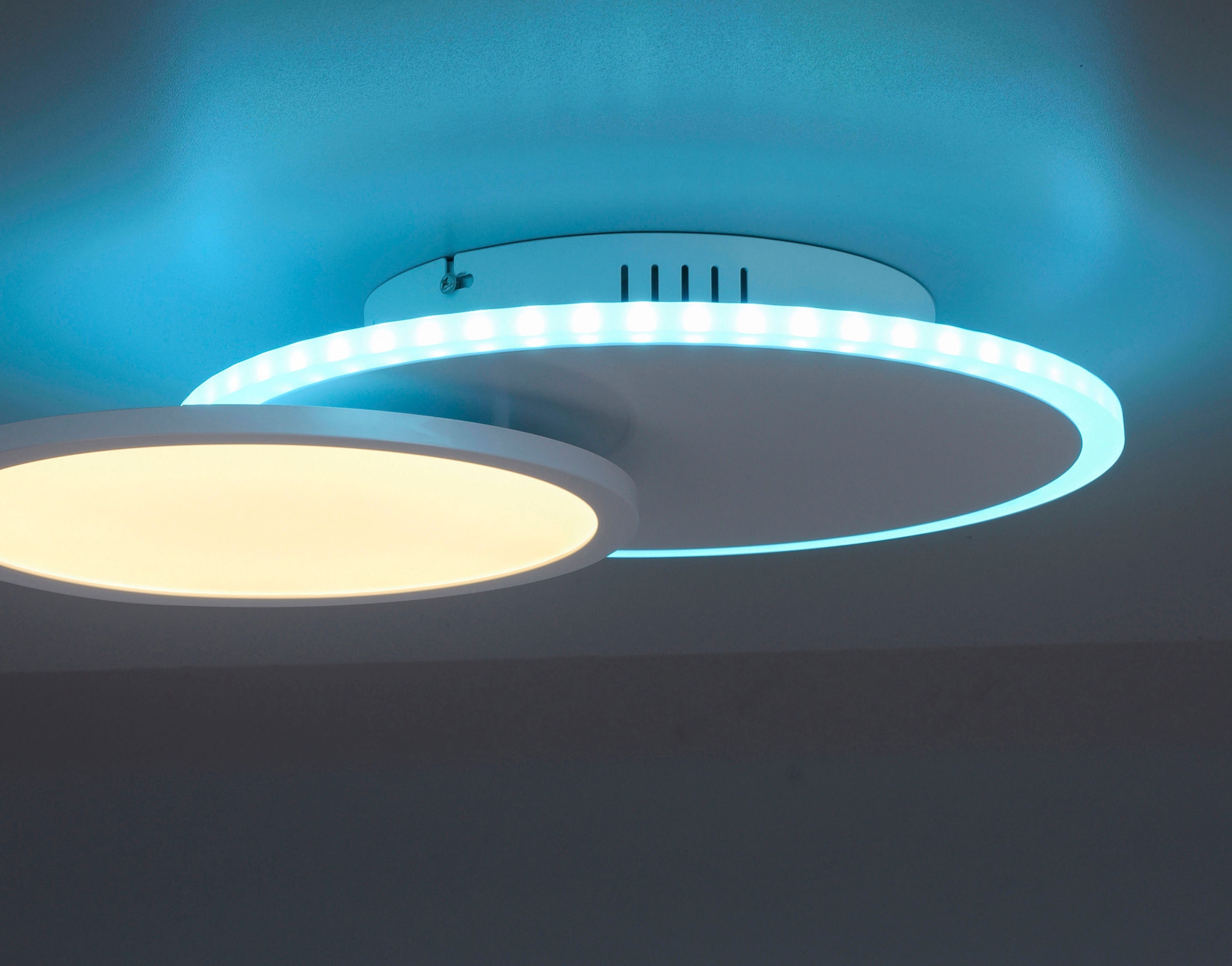 JUST LIGHT Deckenleuchte »MADINA«, 2 flammig, Leuchtmittel LED-Board-LED-Board | LED fest integriert-LED fest integriert, CCT-tunable white,RGB,dimmbar über Fernbedienung,Funk-Fernbedienung