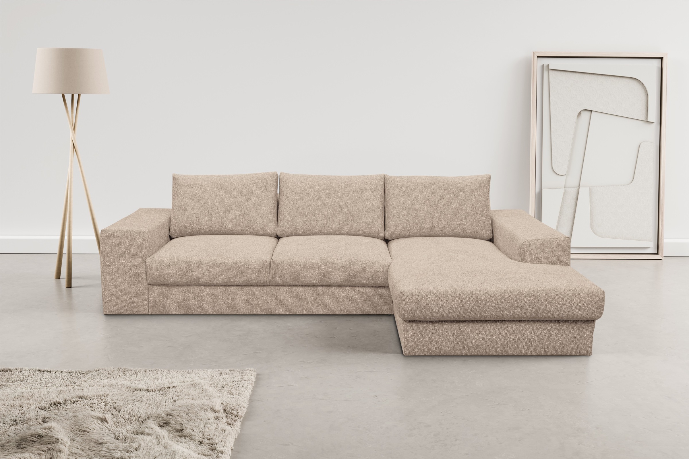 WERK2 Ecksofa »Rozzana Design Ecksofa mit hohem Komfort, zeitlos & elegant, günstig online kaufen