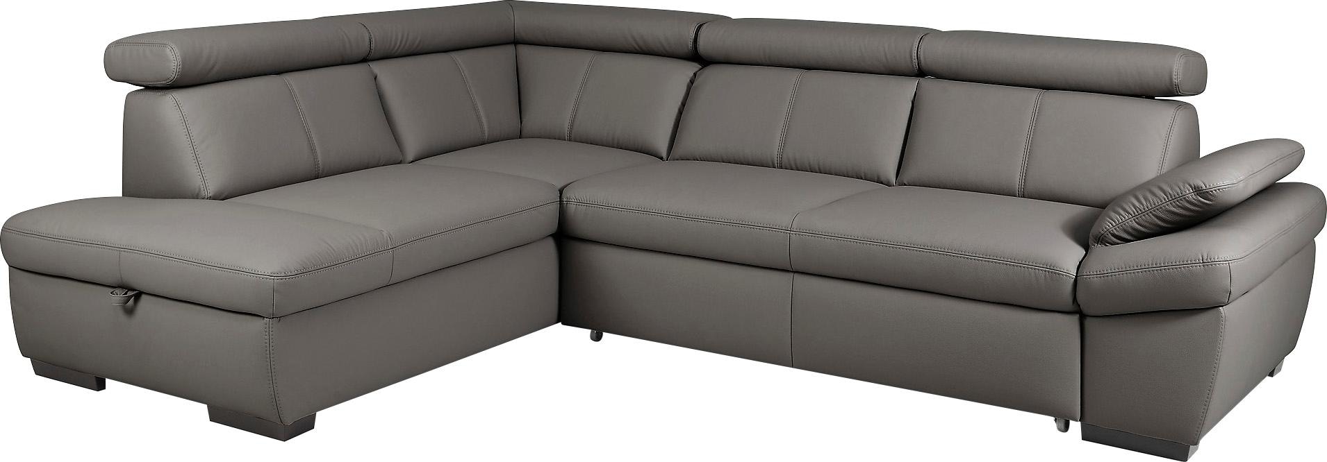 exxpo - sofa fashion Ecksofa »Salerno, klassisch modernes Funktionssofa, hoher Sitzkomfort, L-Form«, inkl. Kopf- und Armteilverstellung, wahlweise mit Bettfunktion