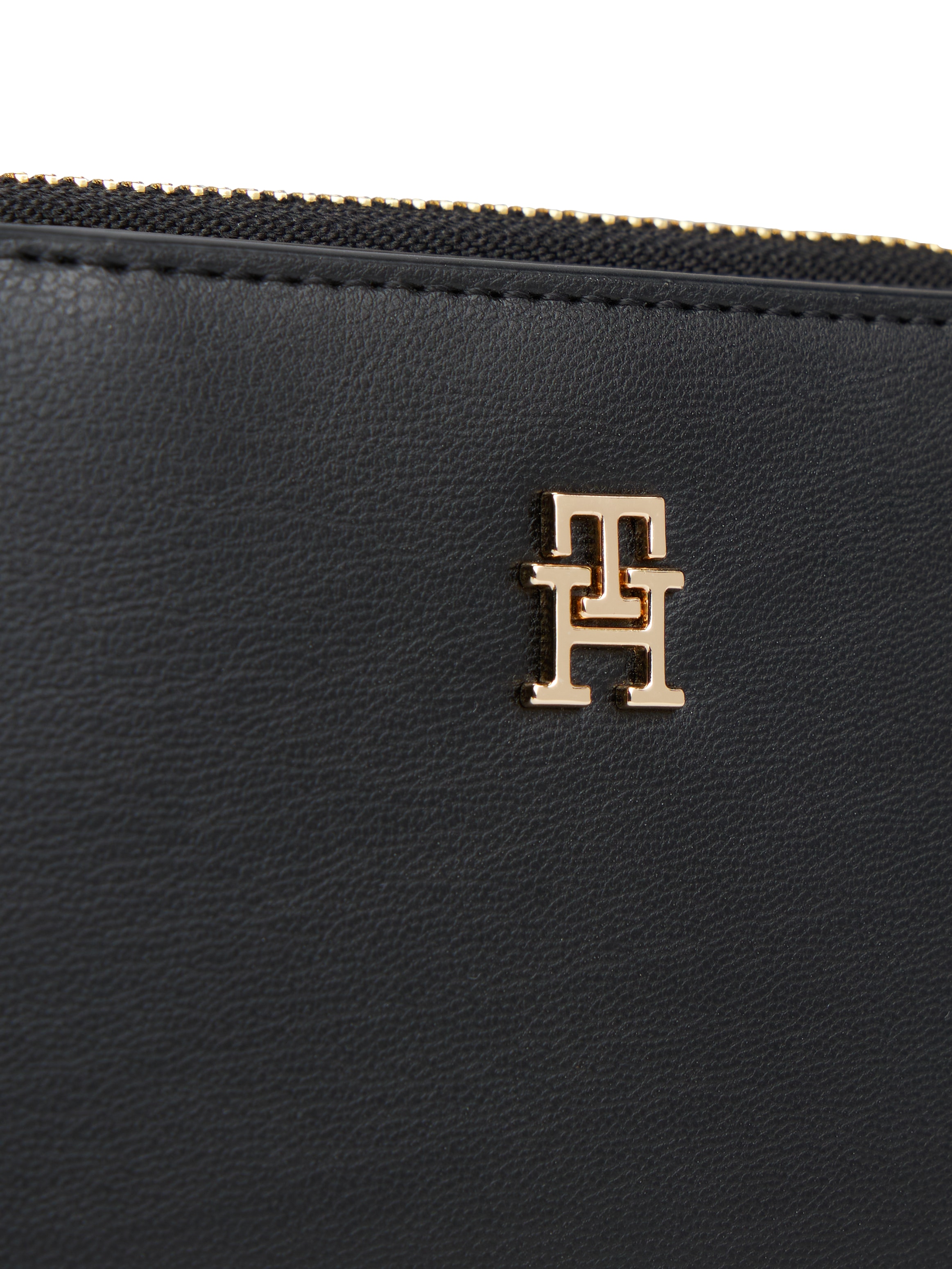 Tommy Hilfiger Geldbörse »TH ICON MED ZA FLAP«, Damen Geldbeutel, Portemonnai mit edlem TH-Logoemblem