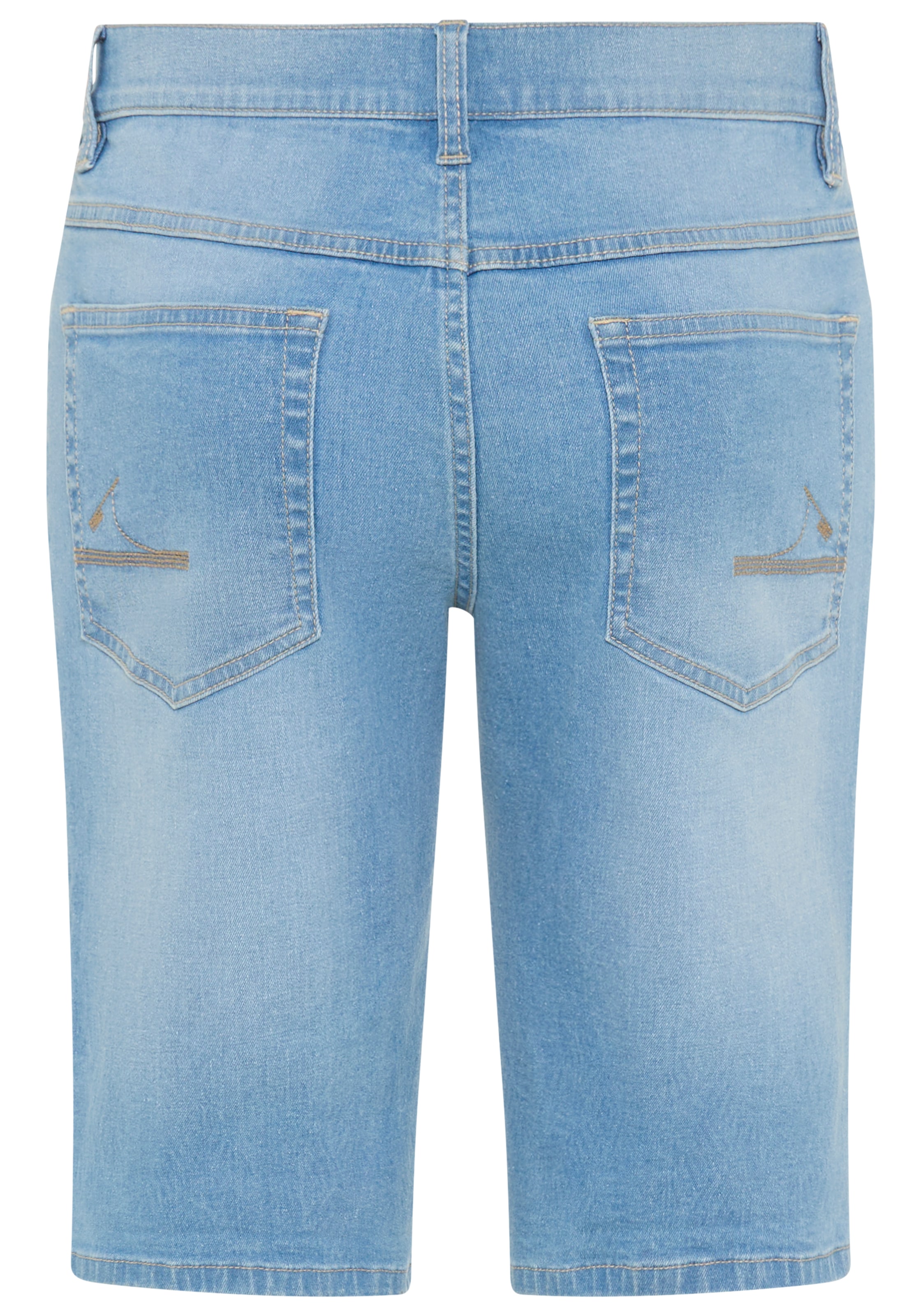 DELMAO Jeansshorts gerade geschnittene Beine, Regular-Fit, kniefreie Länge