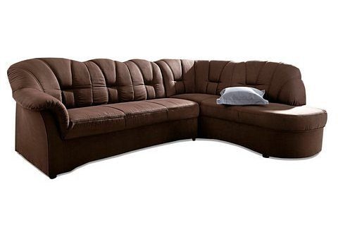 DOMO collection Ecksofa »Papenburg, zeitlose Rückensteppung, elegante Armlehne, L-Form«, mit Ottomane, wahlweise mit Bettfunktion