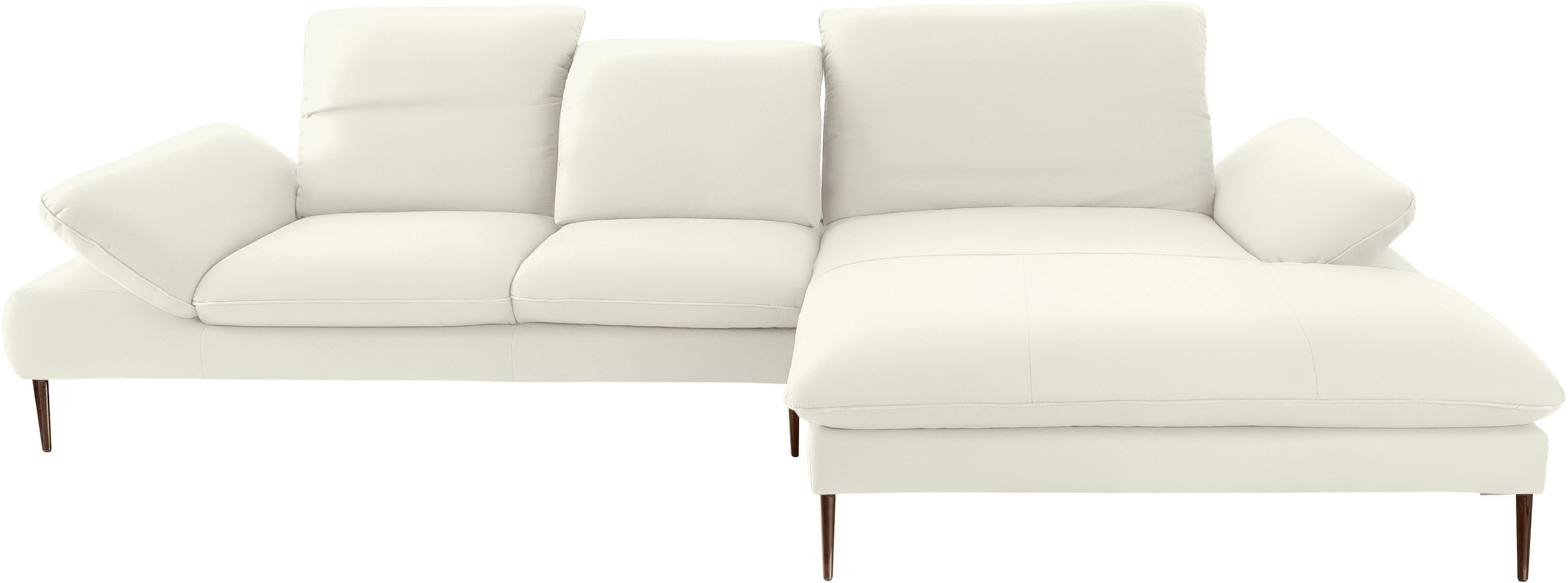 W.SCHILLIG Ecksofa »enjoy&MORE, Designsofa, bequem, elegant und zeitlos, L-Form«, Sitztiefenverstellung, Füße bronze pulverbeschichtet, Breite 340 cm