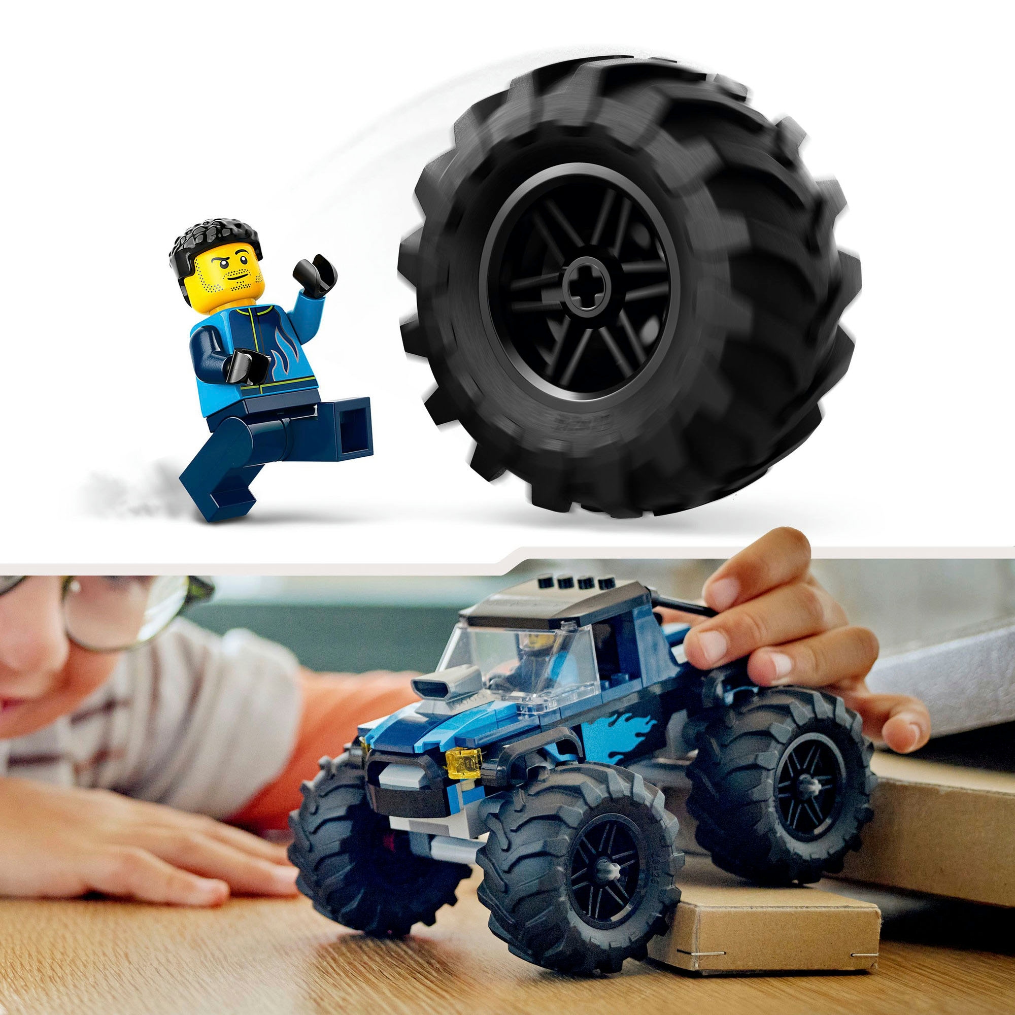 LEGO® Konstruktionsspielsteine »Blauer Monstertruck (60402), LEGO City«, (148 St.), Made in Europe