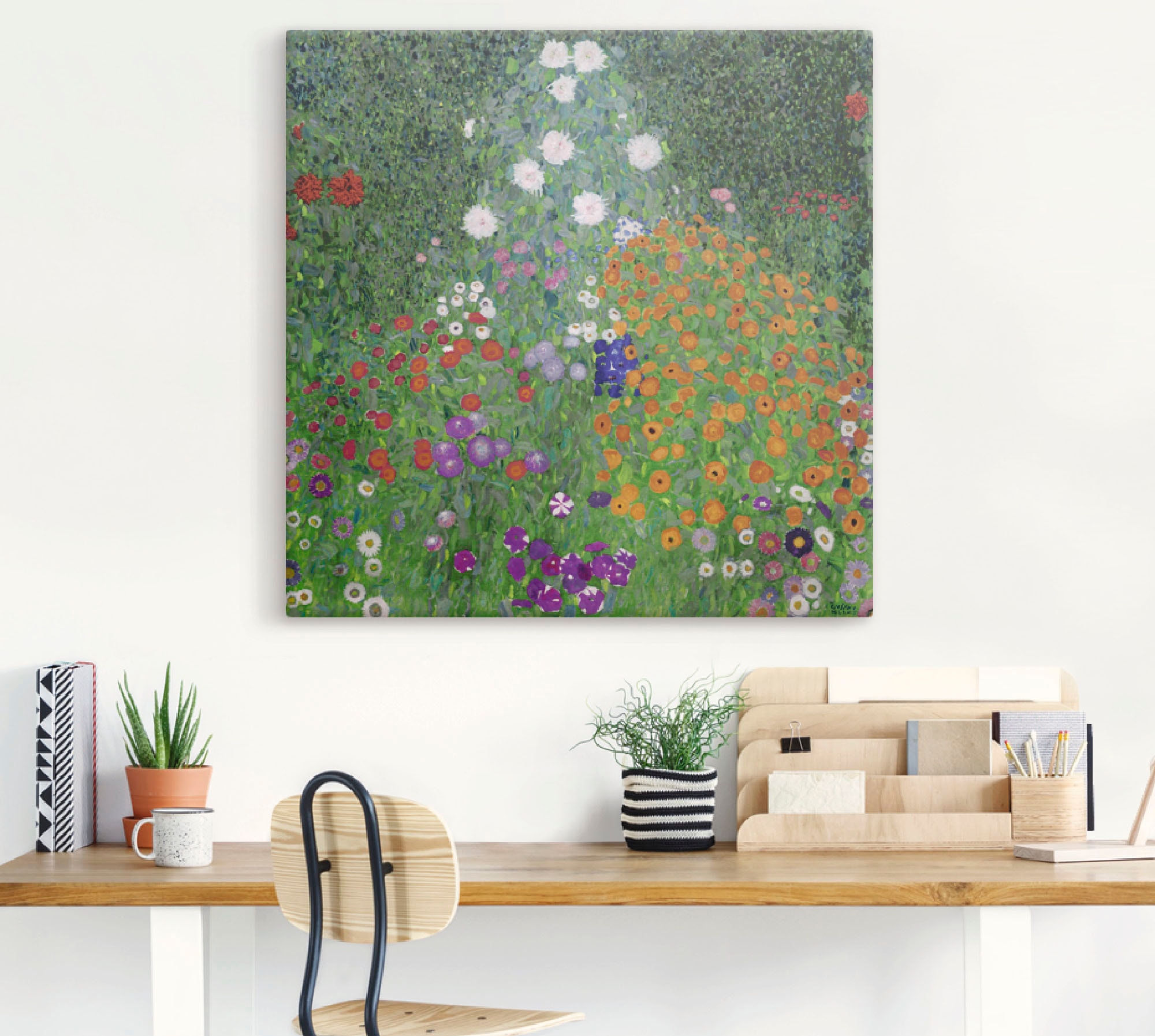 Artland Leinwandbild »Bauerngarten. 1905-07«, Blumenwiese, (1 St.), auf Keilrahmen gespannt