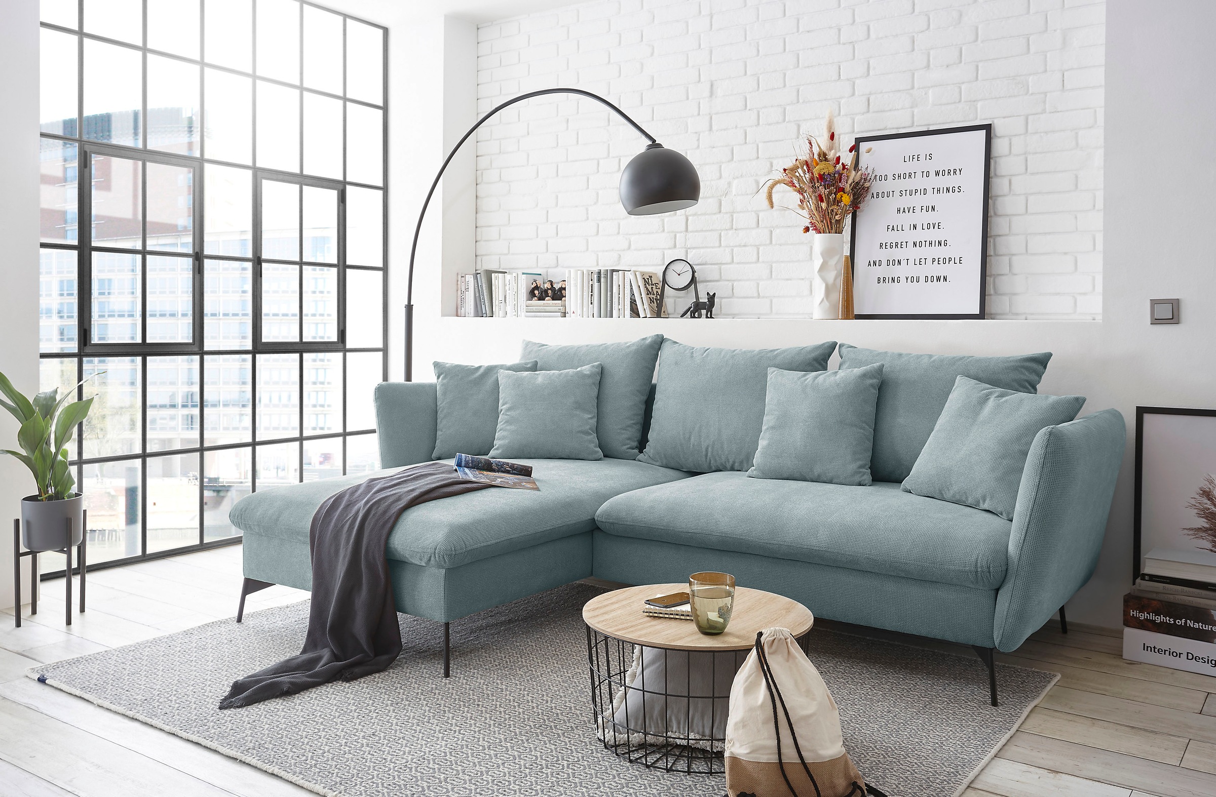 OTTO home Ecksofa »LIVORNO,258 cm, L-Form,« Schlaffunktion u. Bettkasten (1 günstig online kaufen